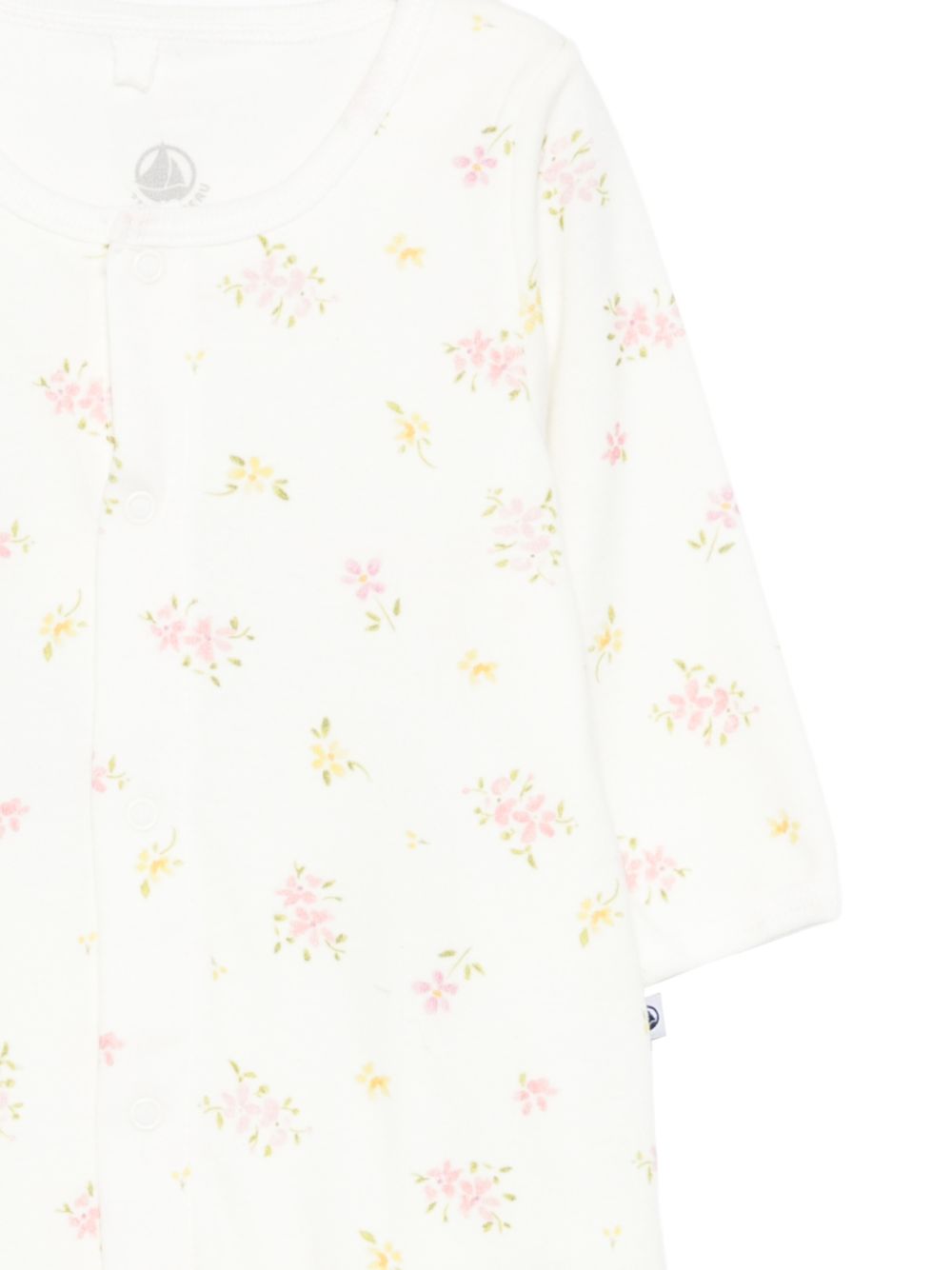 Tutina per neonati Petit Bateau bianca con stampa floreale A0FGZ 02 PETIT BATEAU KIDS