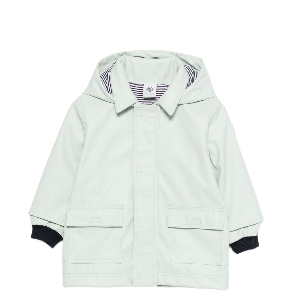 Giubbino impermeabile per neonati Petit Bateau verde con cappuccio A0FKB 01 PETIT BATEAU KIDS