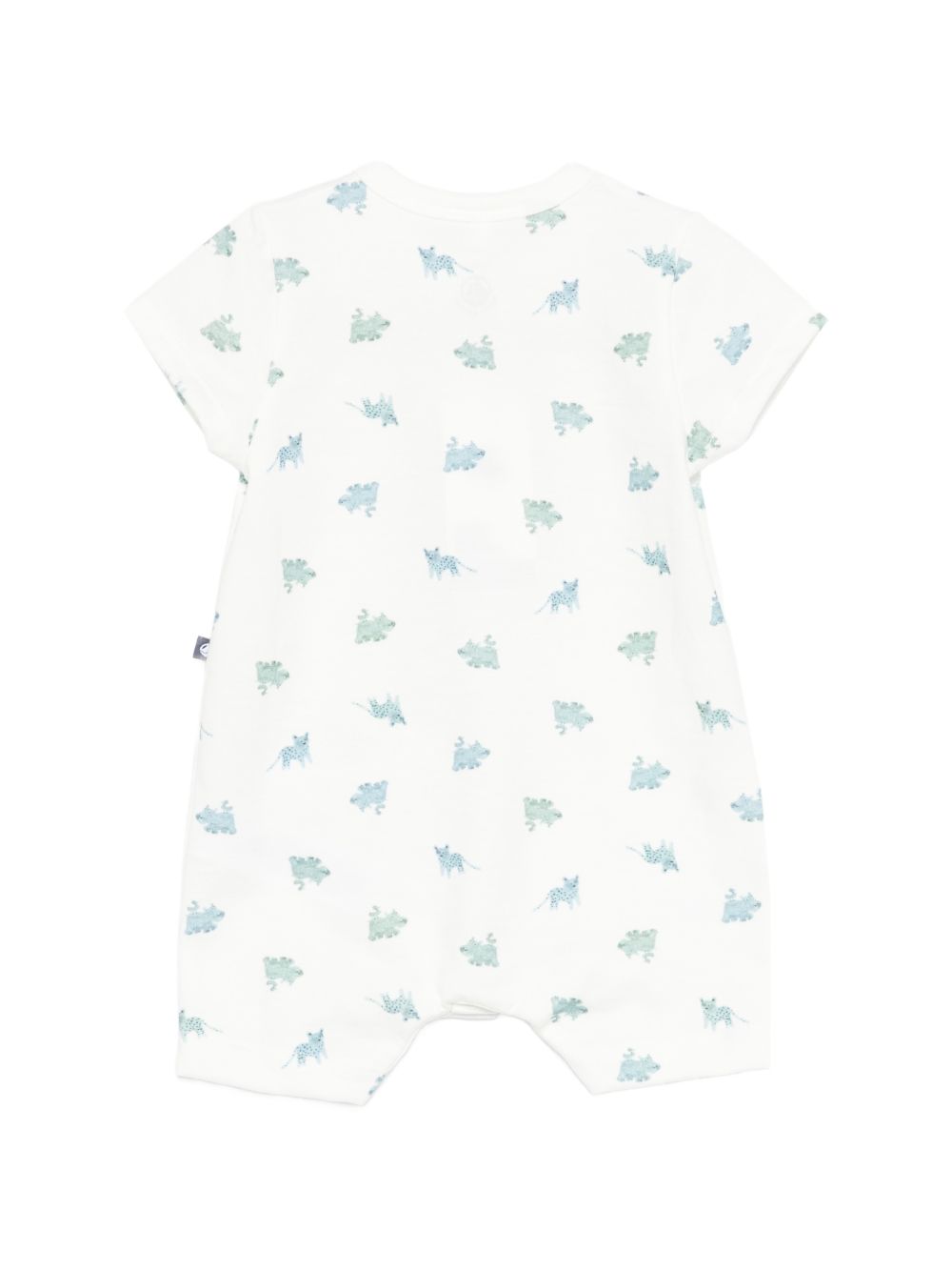 Tutina per neonato Petit Bateau bianco con stampa animali all-over A0FOQ 01 PETIT BATEAU KIDS