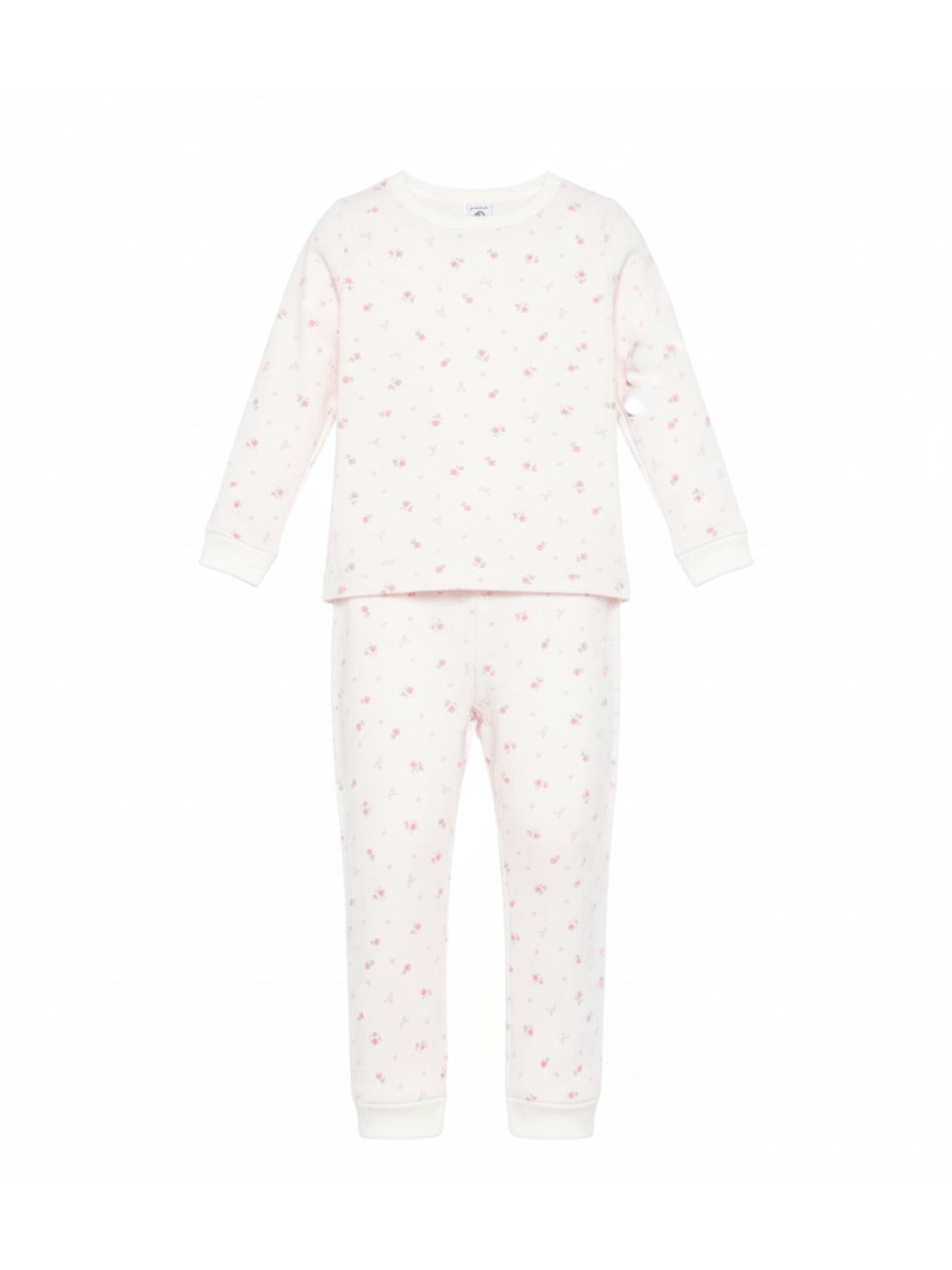 Pigiama per bambina Petit Bateau rosa con stampa floreale all-over A0FP9 01 PETIT BATEAU KIDS