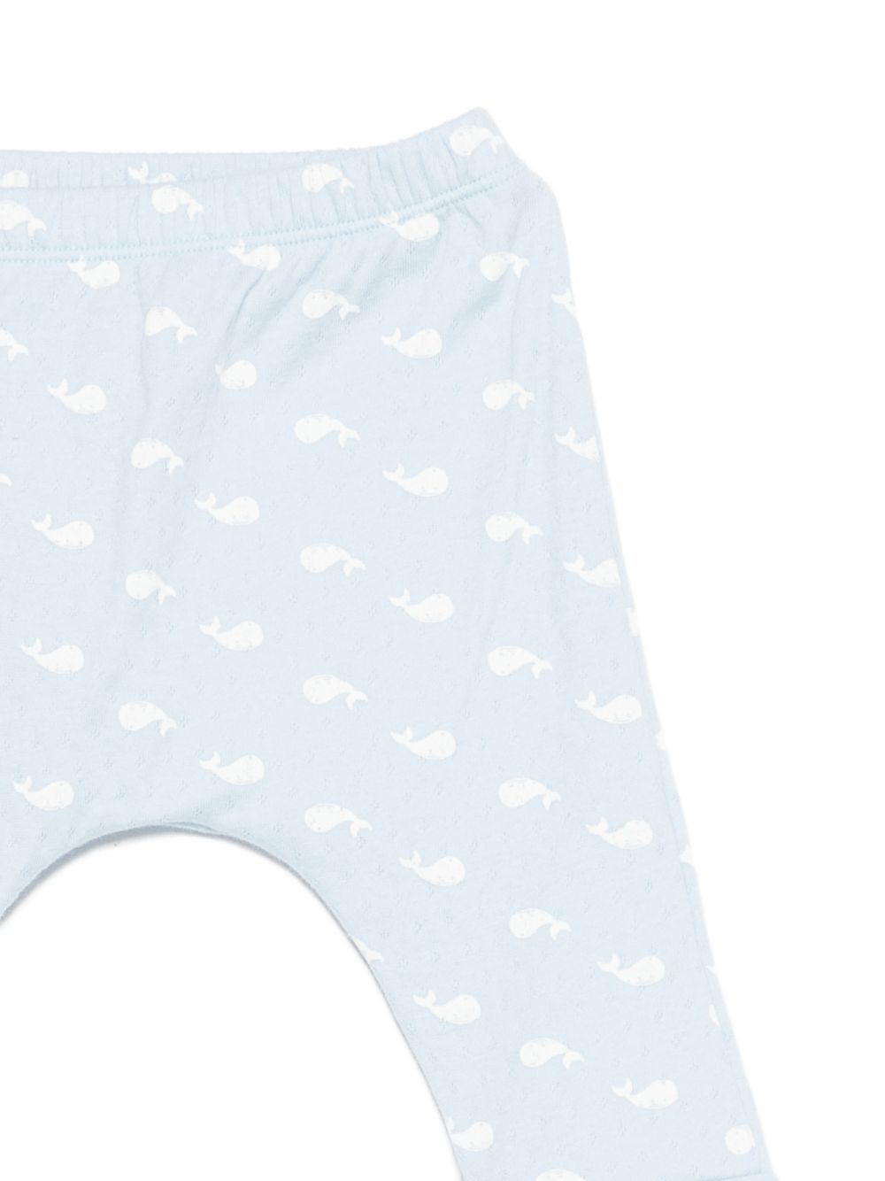 Set t-shirt e pantaloni per neonato Petit Bateau azzurro con stampa balene all-over A0FQW 01 PETIT BATEAU KIDS
