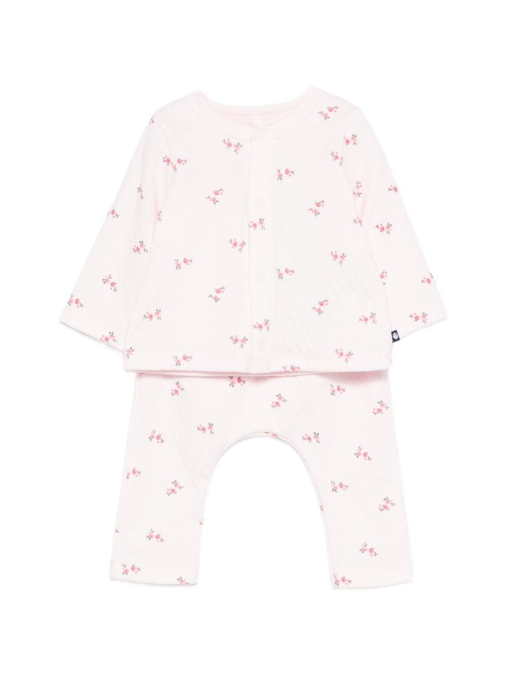 Set due pezzi t-shirt e pantaloni per neonata Petit Bateau rosa con stampa floreale A0FQZ 01 PETIT BATEAU KIDS