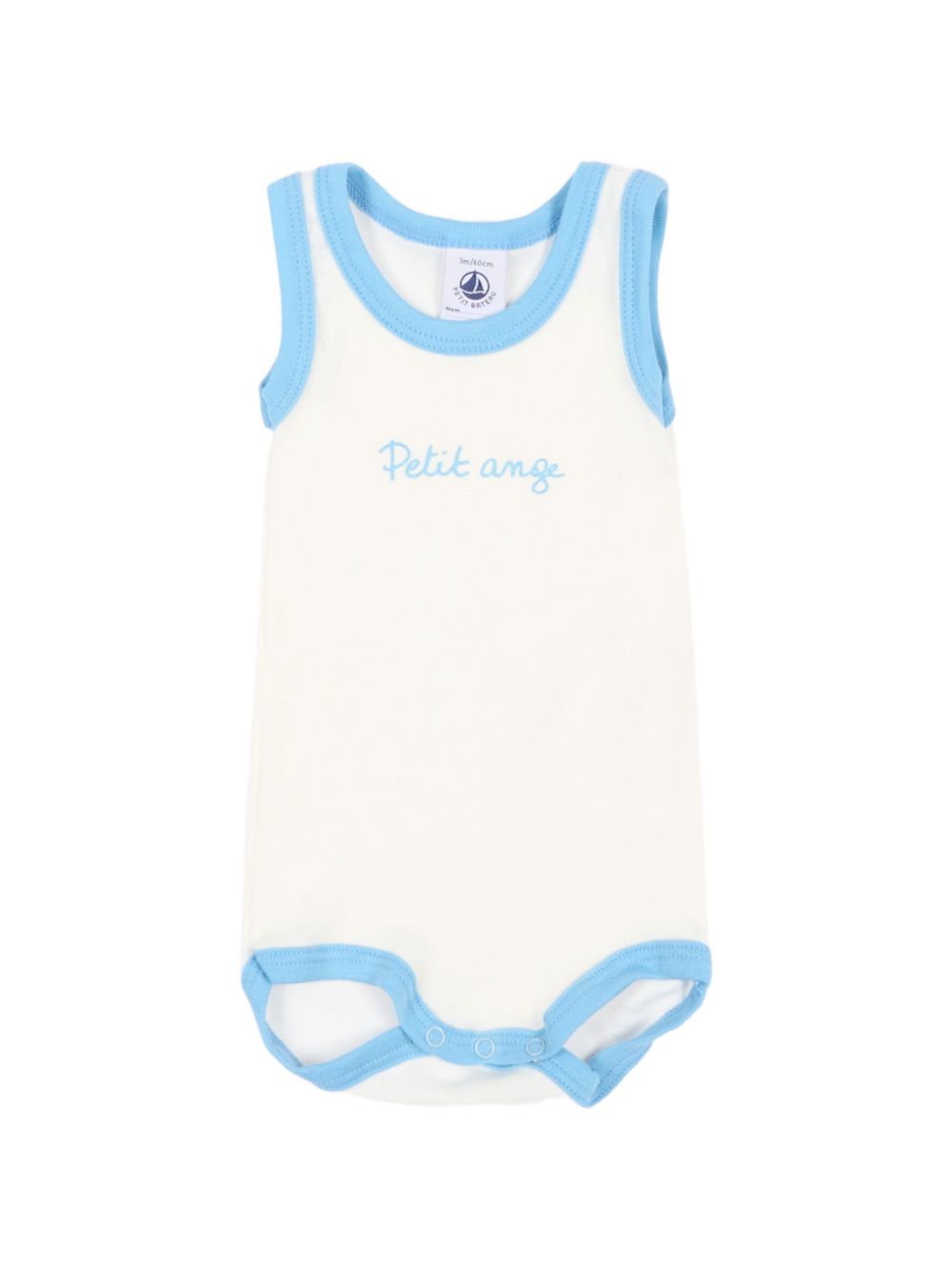 Set di tre body per neonati Petit Bateau bianco con bordi a contrasto A0FSL 00 PETIT BATEAU KIDS