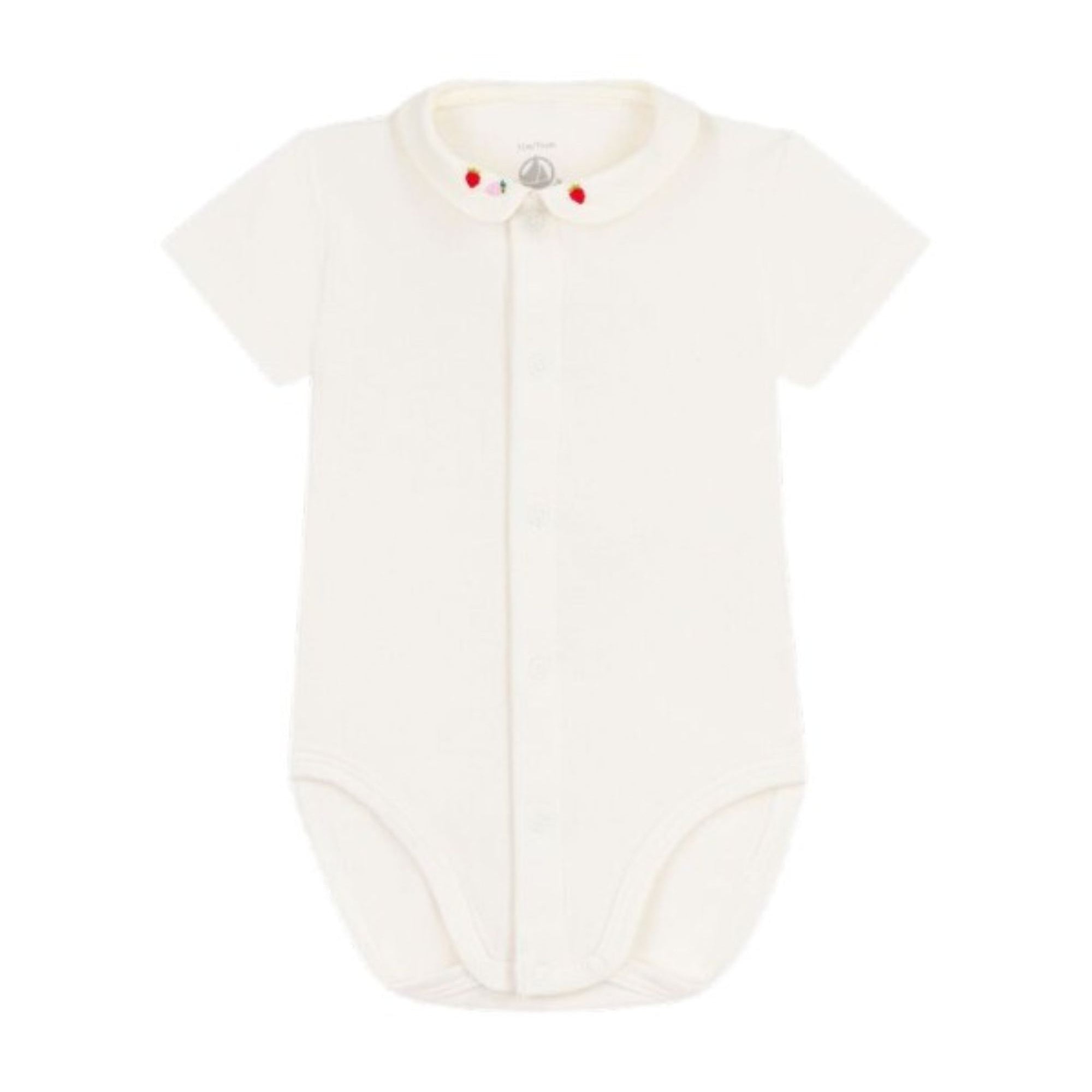 Tutina per neonati Petit Bateau bianca con colletto alla Peter Pan A0FSV 02 PETIT BATEAU KIDS