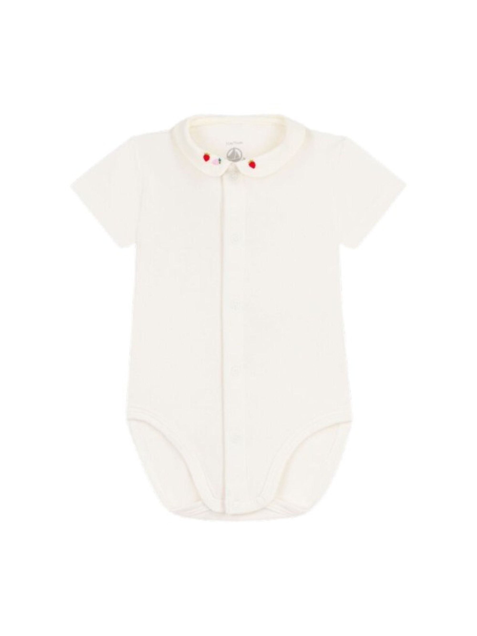 Tutina per neonati Petit Bateau bianca con colletto alla Peter Pan A0FSV 02 PETIT BATEAU KIDS