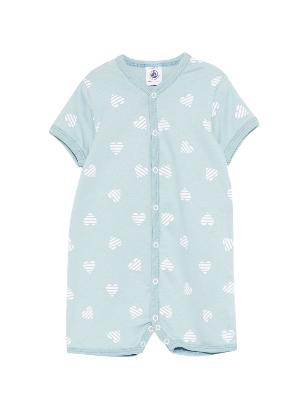 Tutina per neonato Petit Bateau azzurro con motivo a cuore A0FVD 01 PETIT BATEAU KIDS