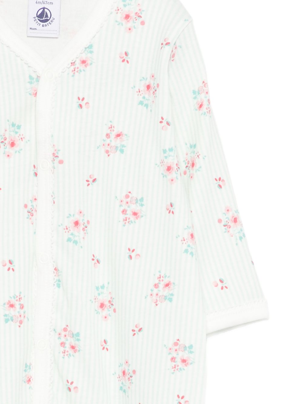 Tutina per neonata Petit Bateau verde con design multicolore A0FXG 01 PETIT BATEAU KIDS