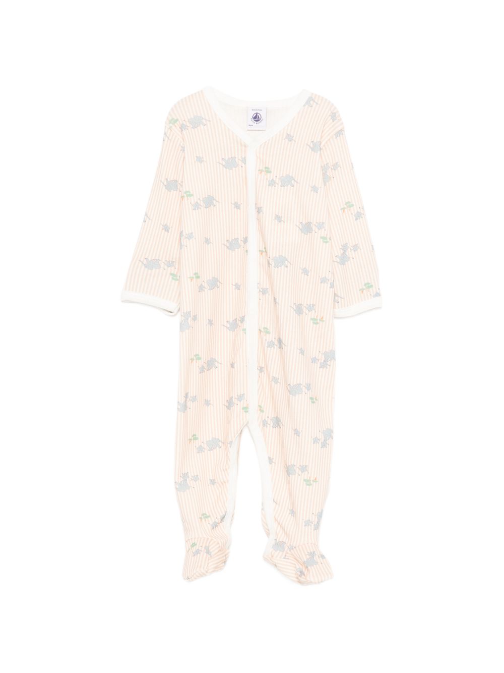 Tutina per neonato Petit Bateau arancione con stampa animali all-over A0FXH 01 PETIT BATEAU KIDS