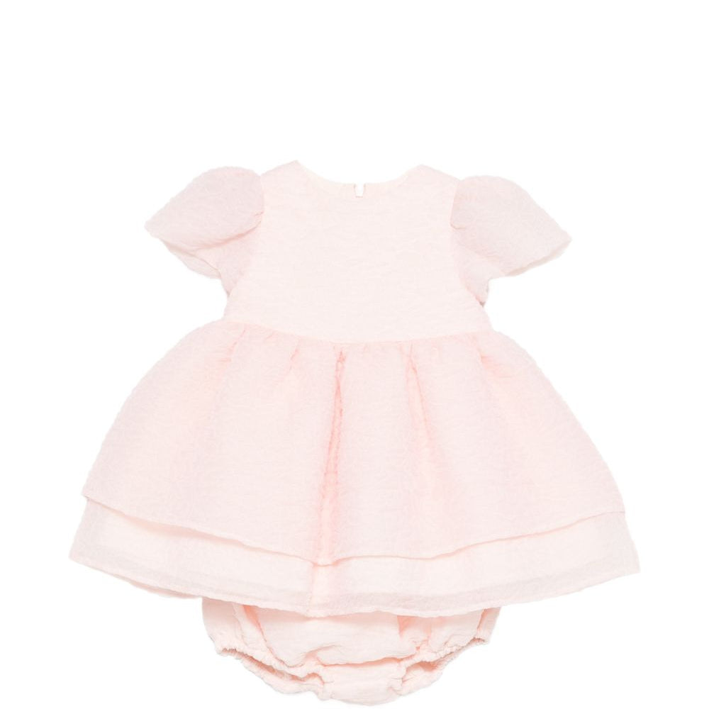 Abito eleganti per neonata Simonetta rosa con volant SY1001 O0069 508 SIMONETTA KIDS