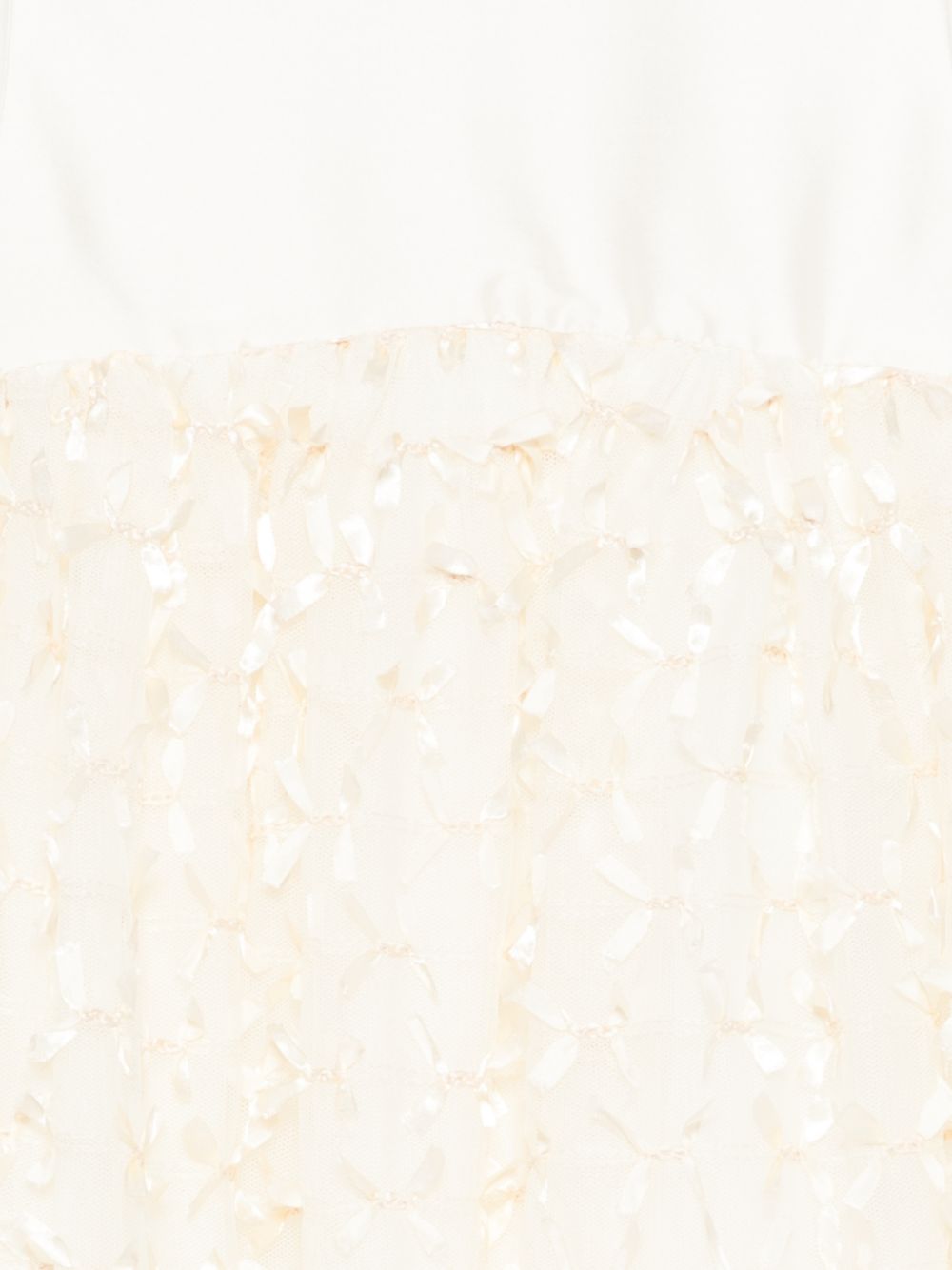 Abito per bambina Simonetta beige con applicazioni floreali SY1A32 T0102 137 SIMONETTA KIDS