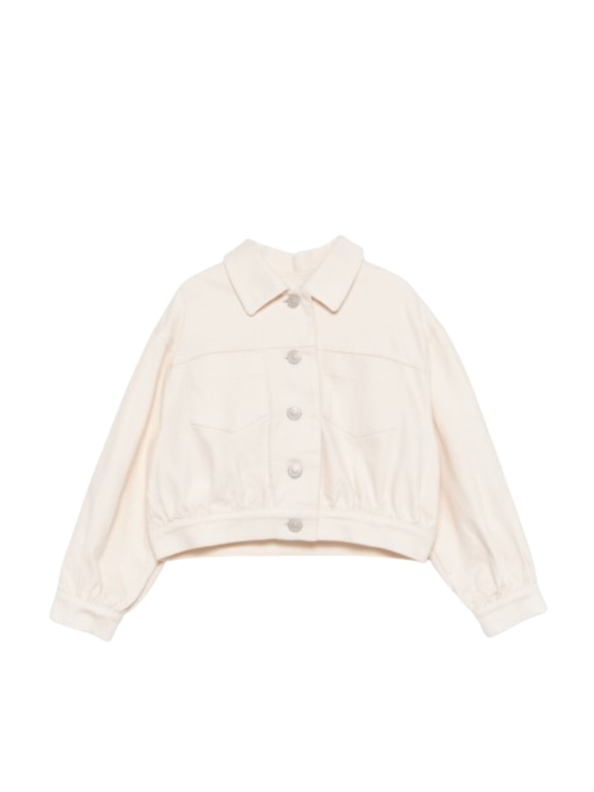 Giacca denim per bambina Simonetta bianca con bottoni SY2A27 D0112 105BC SIMONETTA KIDS