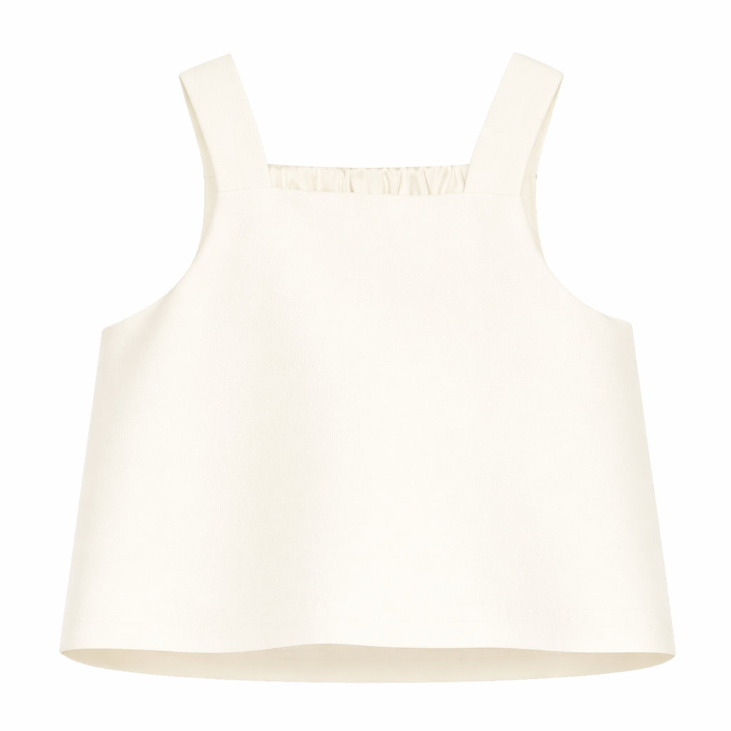 Top per bambina Simonetta bianco con scollo quadrato SY5A92 S0251 102 SIMONETTA KIDS