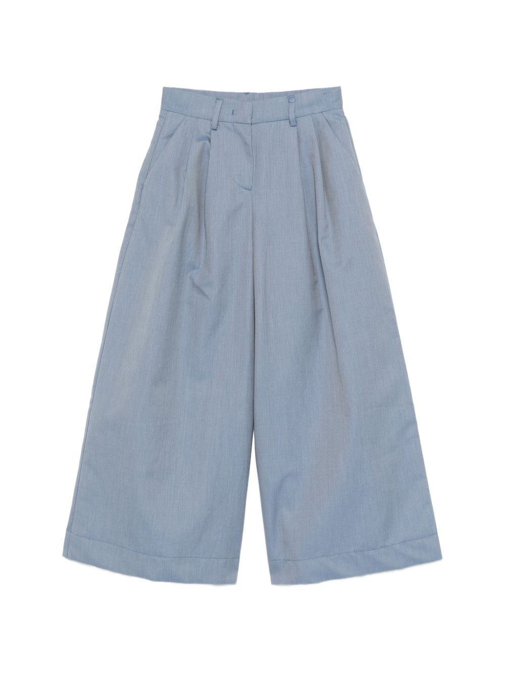 Pantaloni per bambina Simonetta blu con design pieghe SY6A90 G0212 645 SIMONETTA KIDS