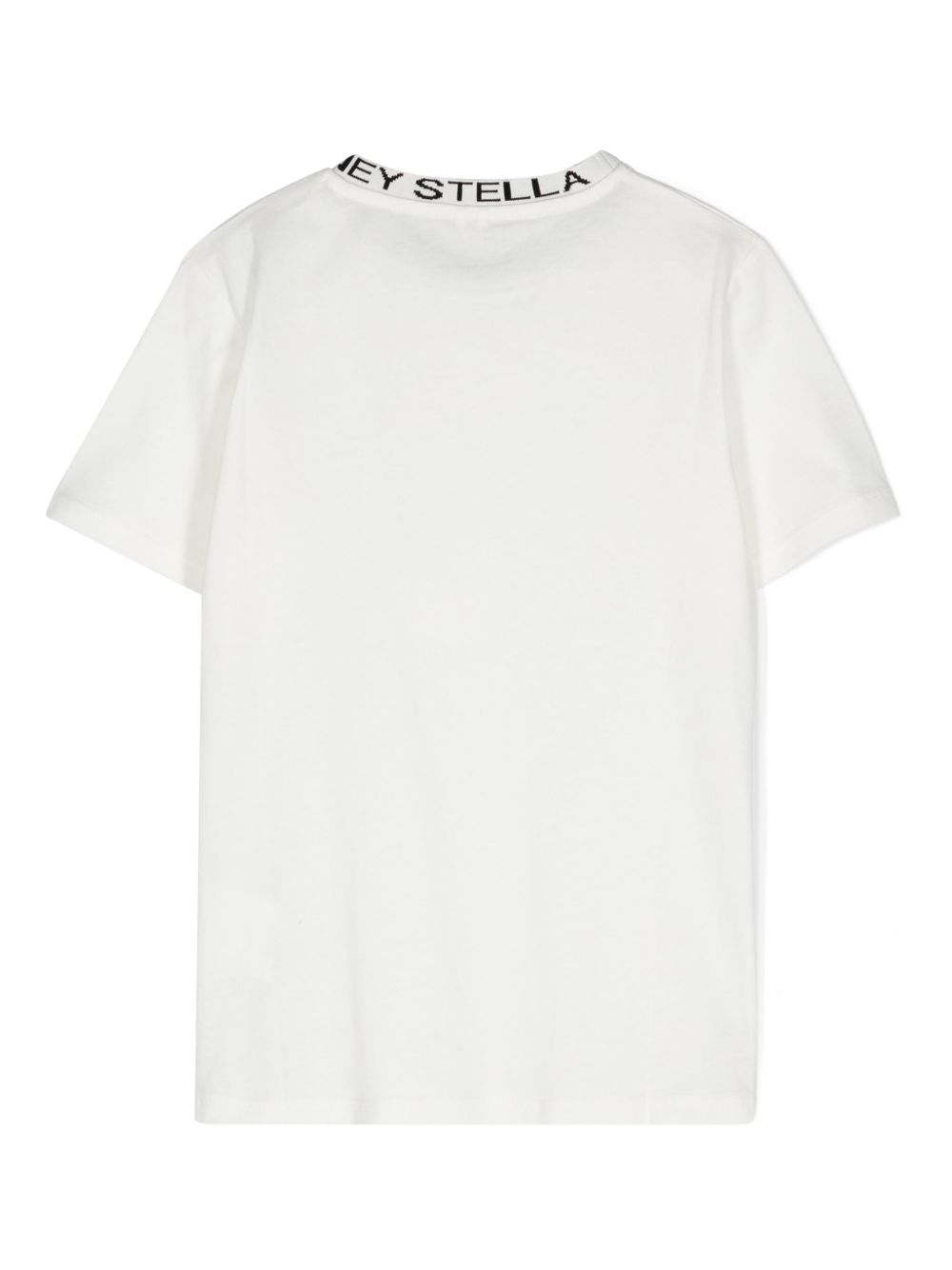 T-shirt per bambina Stella McCartney Kids bianca con logo sul davanti TV8P71 Z0434 101 STELLA McCARTNEY KIDS