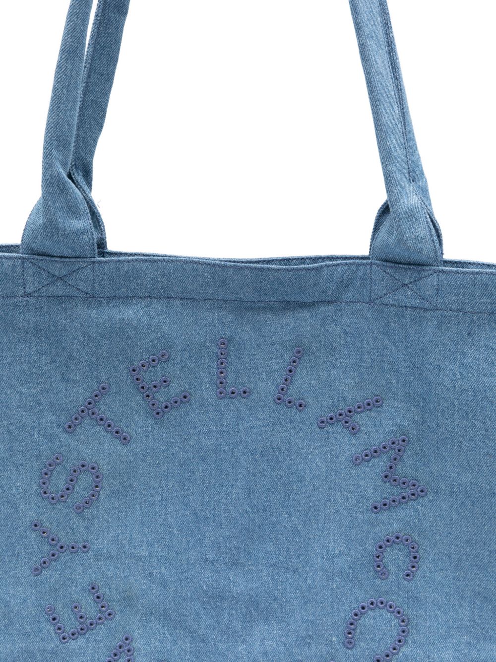 Borsa tote per bambina Stella McCartney Kids denim con logo sul davanti TY0A98 Z3618 600 STELLA McCARTNEY KIDS
