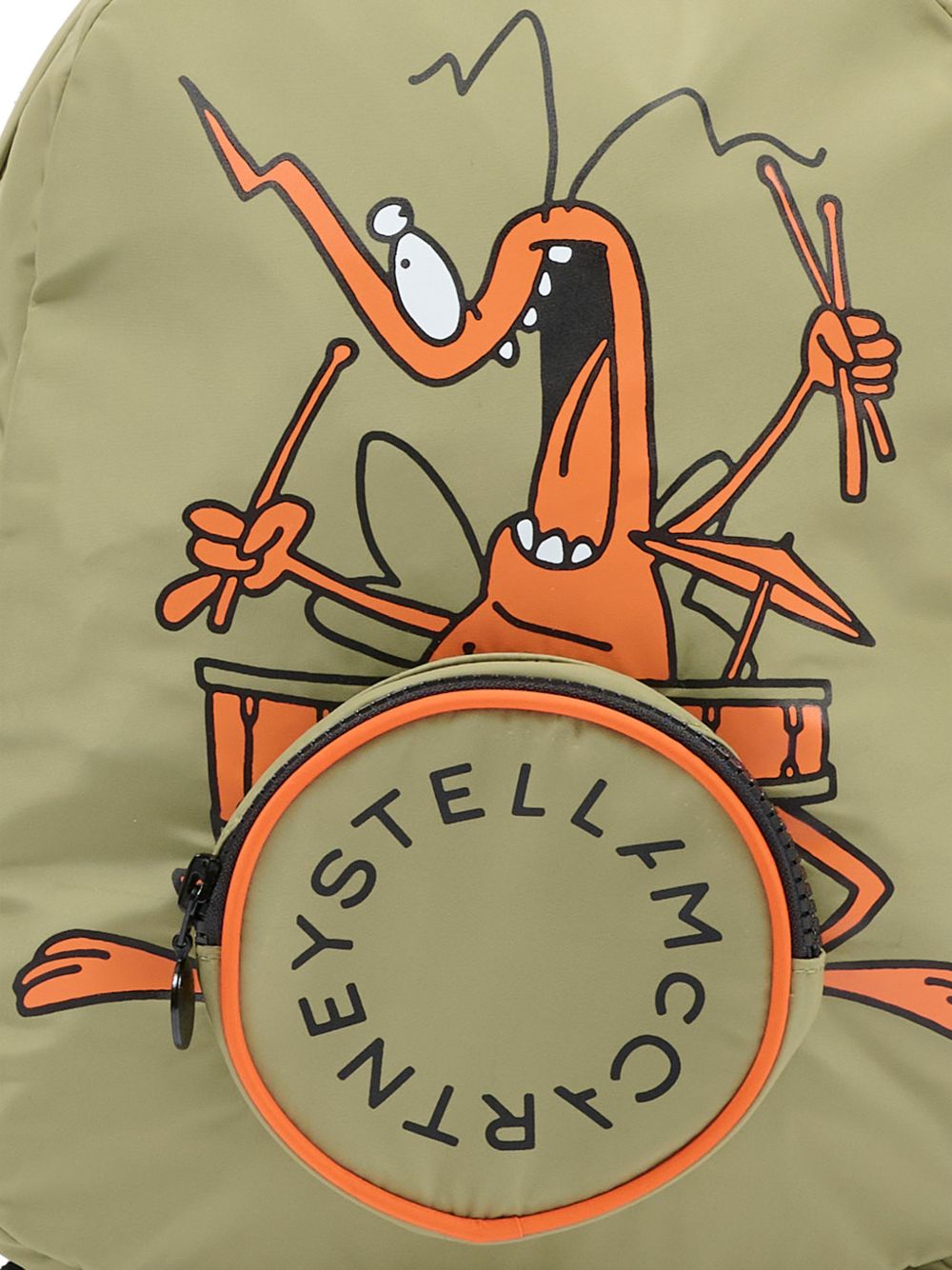 Zaino per bambino Stella McCartney Kids verde con stampa grafica sul davanti TY0P58 Z0537 770 STELLA McCARTNEY KIDS
