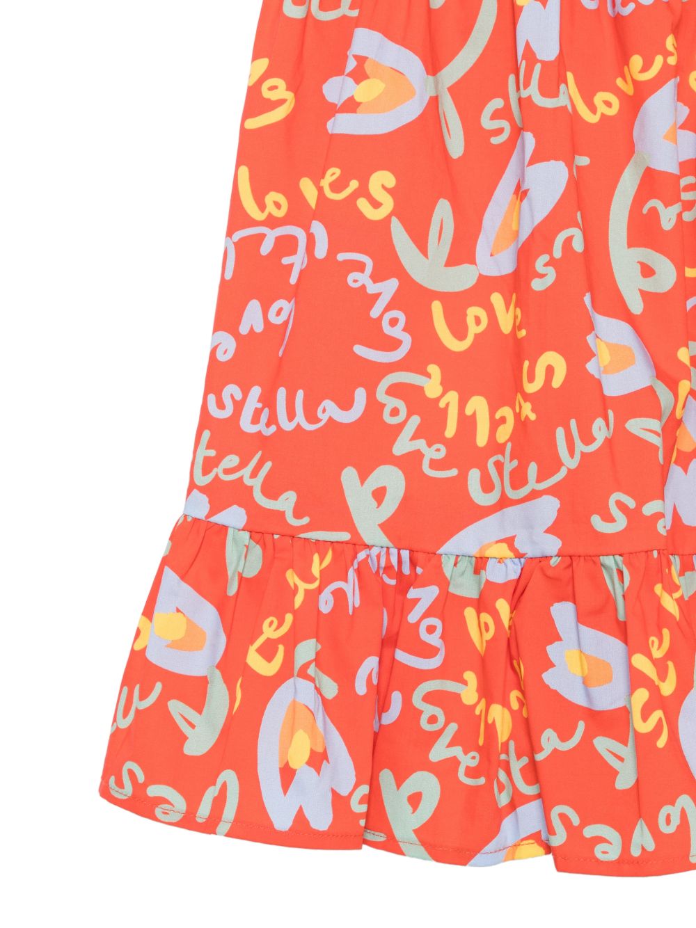 Abito per bambina Stella McCartney Kids arancione con stampa grafica all-over TY1C02 Z3438 426MC STELLA McCARTNEY KIDS