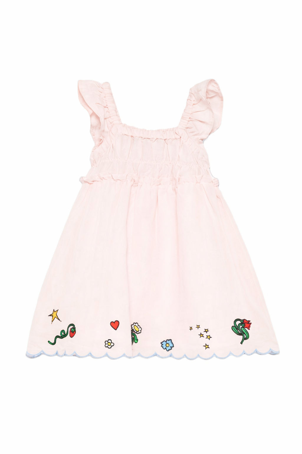 Abito per bambina Stella McCartney Kids rosa con ricami floreali TY1E22 Z0138 51R STELLA McCARTNEY KIDS