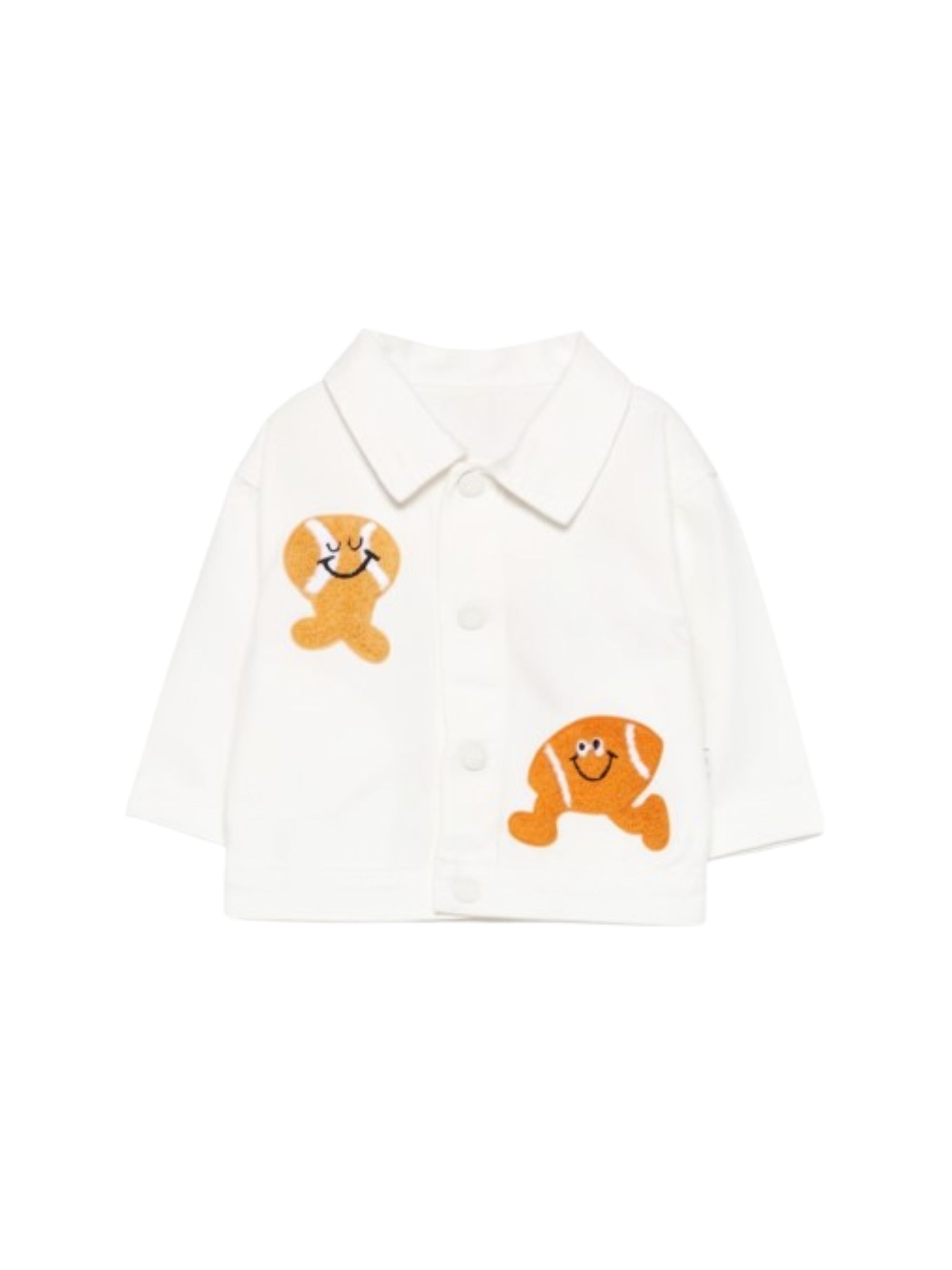 Giacca denim per neonato Stella McCartney Kids bianca con applicazione TY2527 Z2661 101 STELLA McCARTNEY KIDS