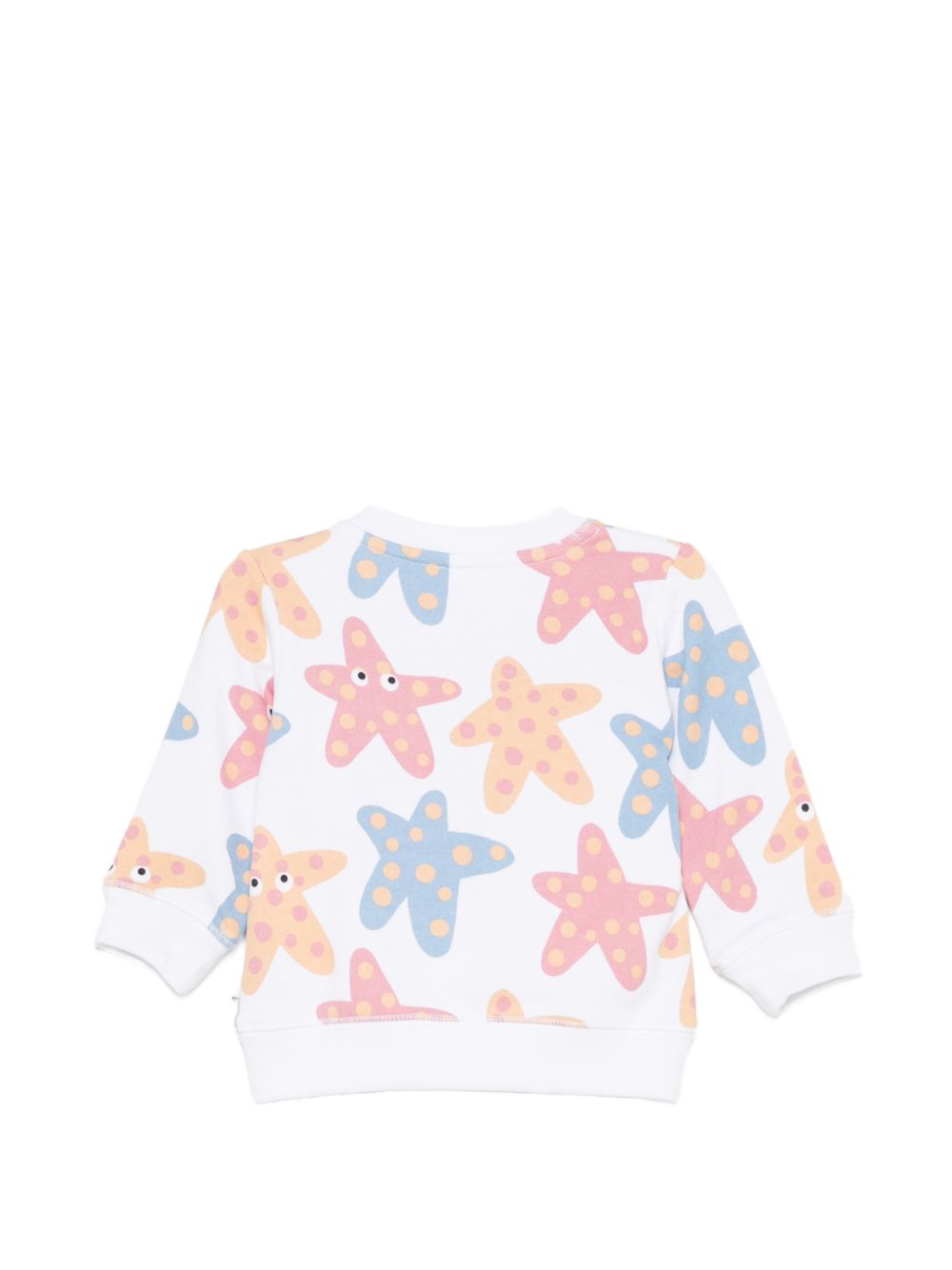 Felpa per neonati Stella McCartney Kids bianca con stampa grafica stelle marine TY4070 Z3572 100MC STELLA McCARTNEY KIDS