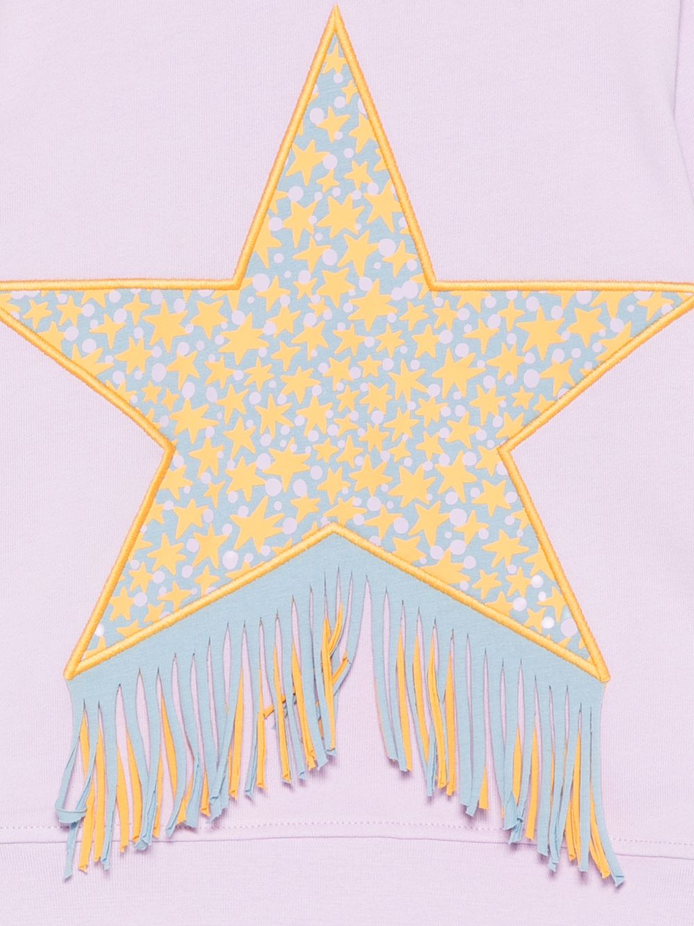 Felpa per bambina Stella McCartney Kids viola con dettagli frange TY4A40 Z3409 539 STELLA McCARTNEY KIDS