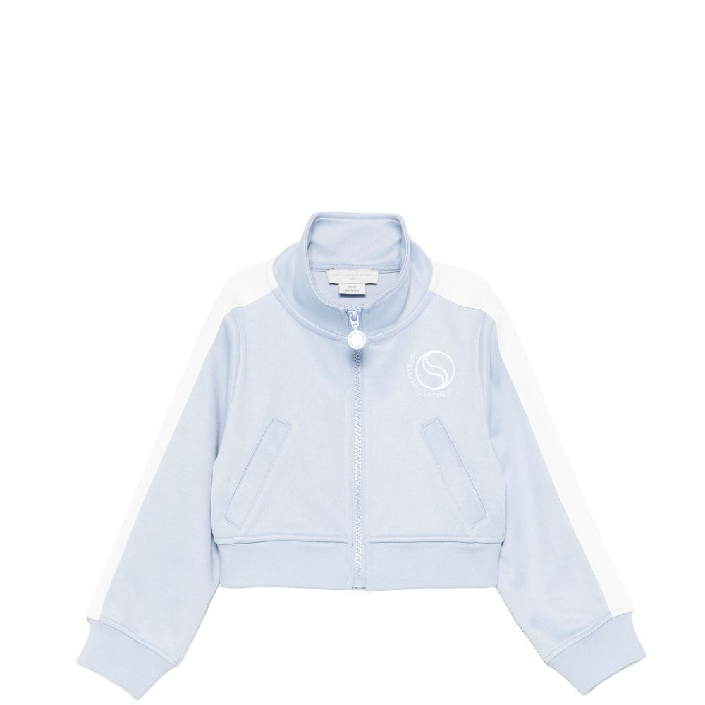 Felpa per bambina Stella McCartney Kids azzurra con dettaglio a righe TY4B40 Z3498 652 STELLA McCARTNEY KIDS