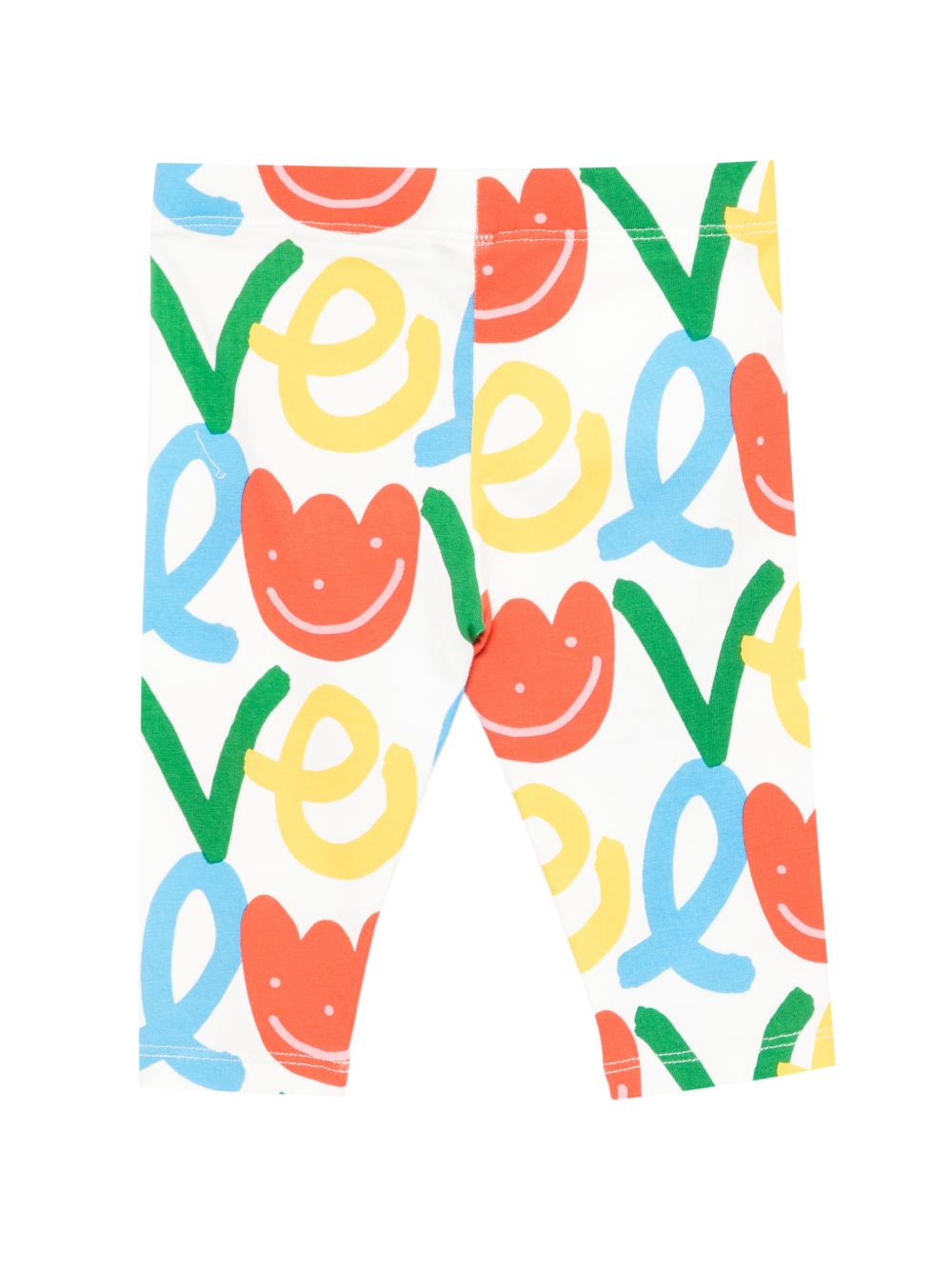 Leggins per neonata Stella McCarteney Kids bianchi con stampa floreale all-over TY6130 Z3561 101MC STELLA McCARTNEY KIDS
