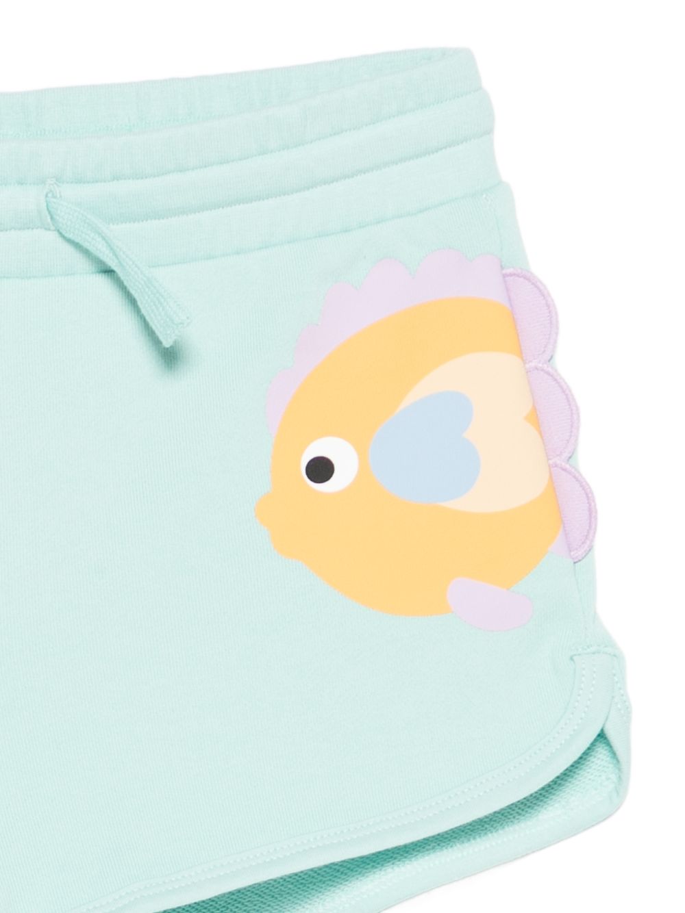 Shorts per bambina Stella McCartney Kids azzurri con stampa pesciolini TY6B69 Z3409 683 STELLA McCARTNEY KIDS