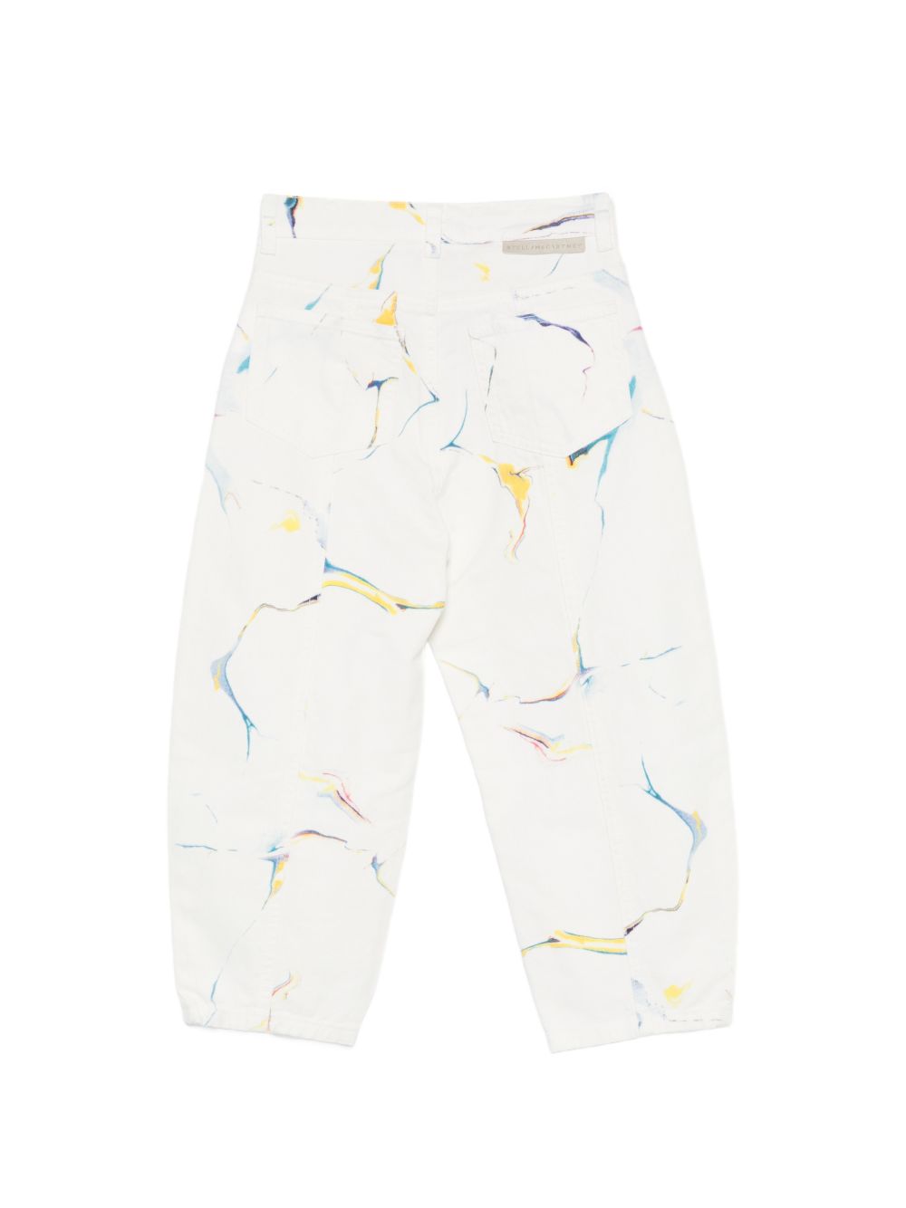 Pantaloni per bambina Stella McCartney Kids bianchi con stampa grafica TY6D50 Z3474 101MC STELLA McCARTNEY KIDS