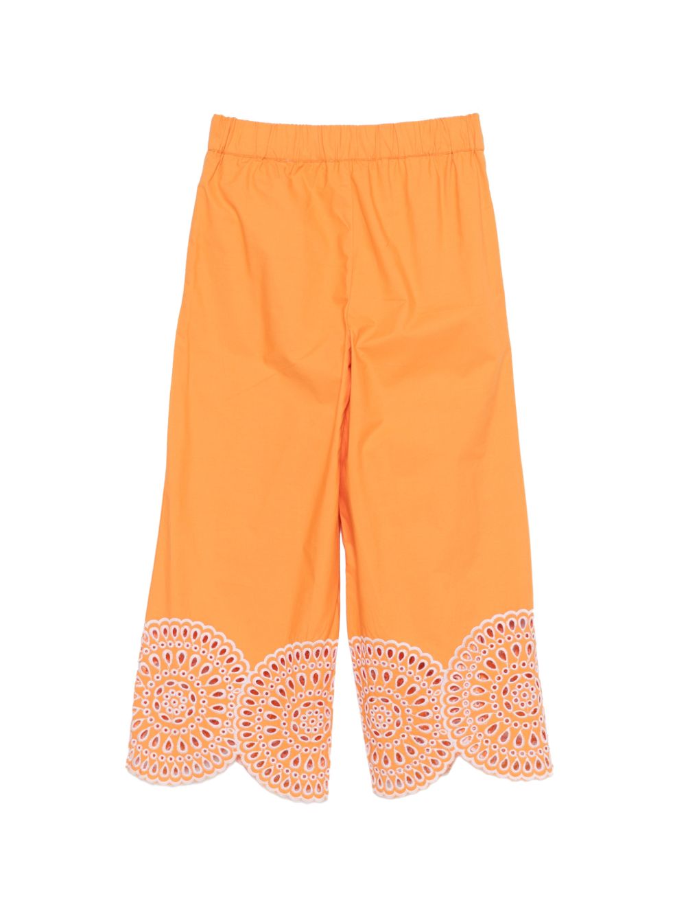 Pantaloni per bambina Stella McCartney Kids arancioni con orlo smerlato TY6E30 Z3459 465 STELLA McCARTNEY KIDS