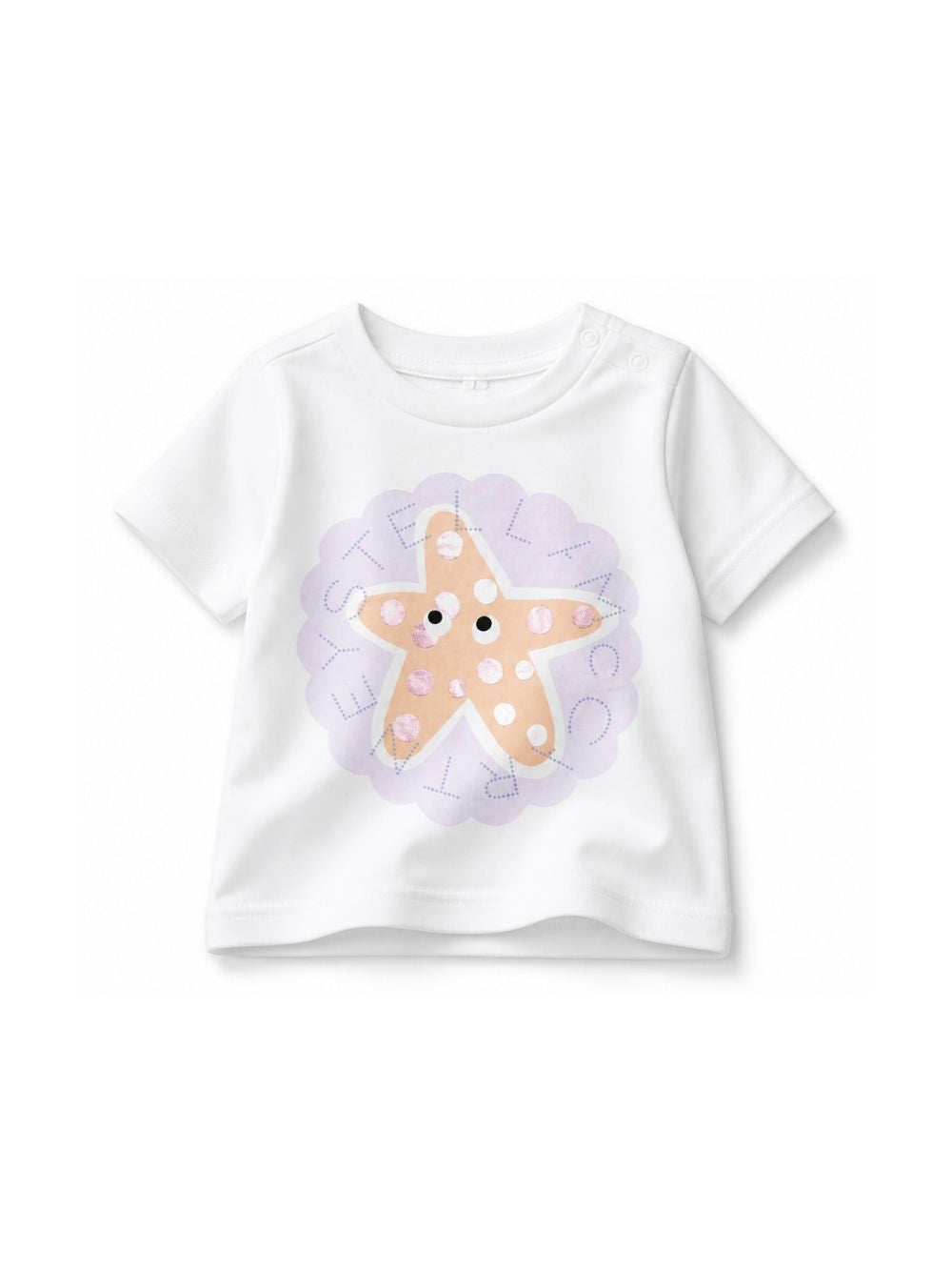 T-shirt per neonata Stella McCartney Kids bianca con stampa grafica TY8051 Z0434 100 STELLA McCARTNEY KIDS