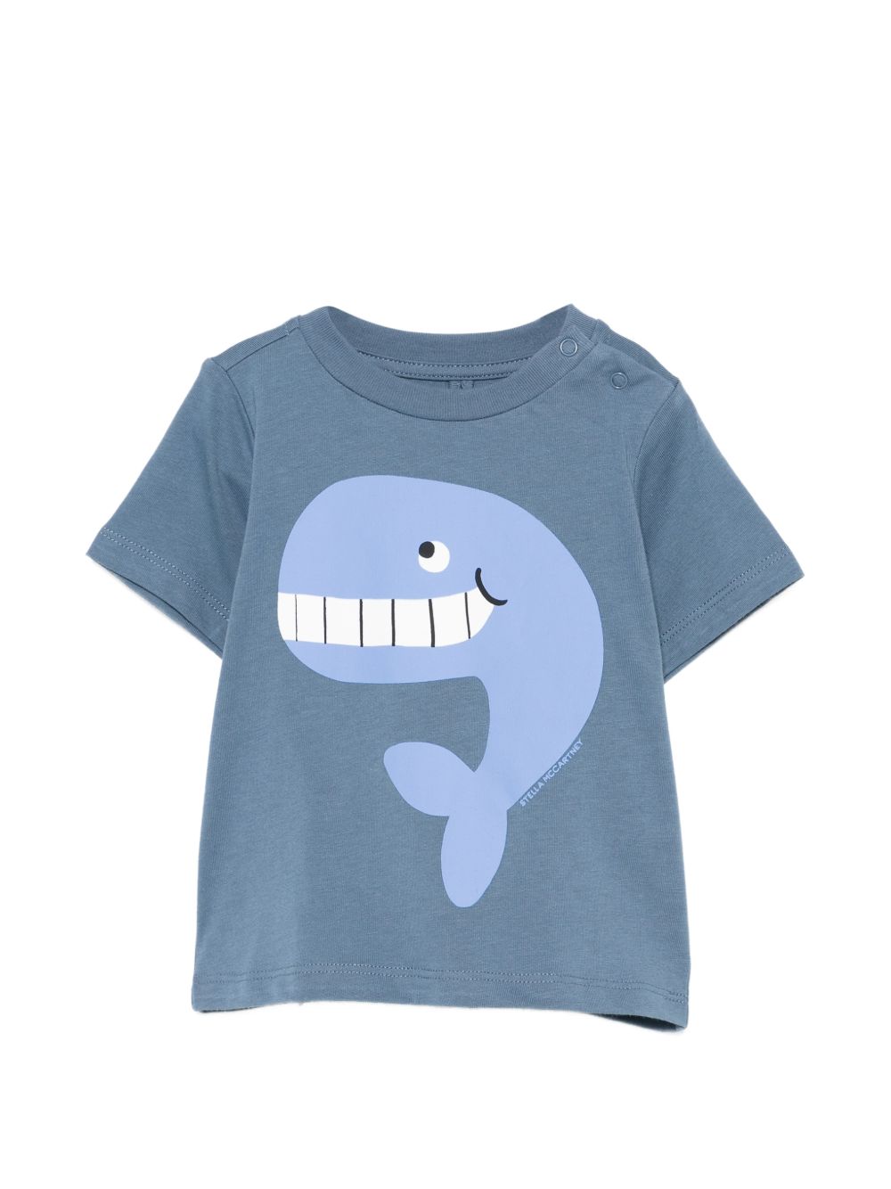 T-shirt per neonato Stella McCartney Kids blu con stampa squalo TY8540 Z0434 61B STELLA McCARTNEY KIDS