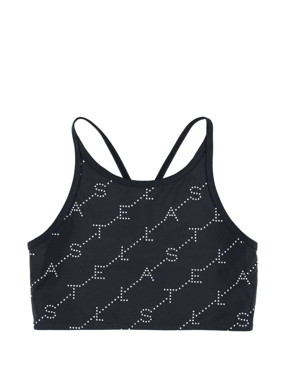 Top per bambina Stella McCartney Kids nero con spalline incrociate TY8C12 Z3479 930BC STELLA McCARTNEY KIDS