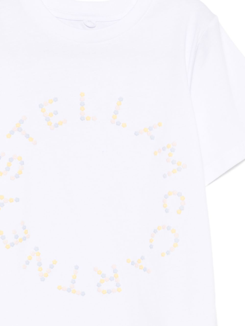 T-shirt per bambina Stella McCartney Kids bianca con stampa logo TY8C71 Z0434 100 STELLA McCARTNEY KIDS