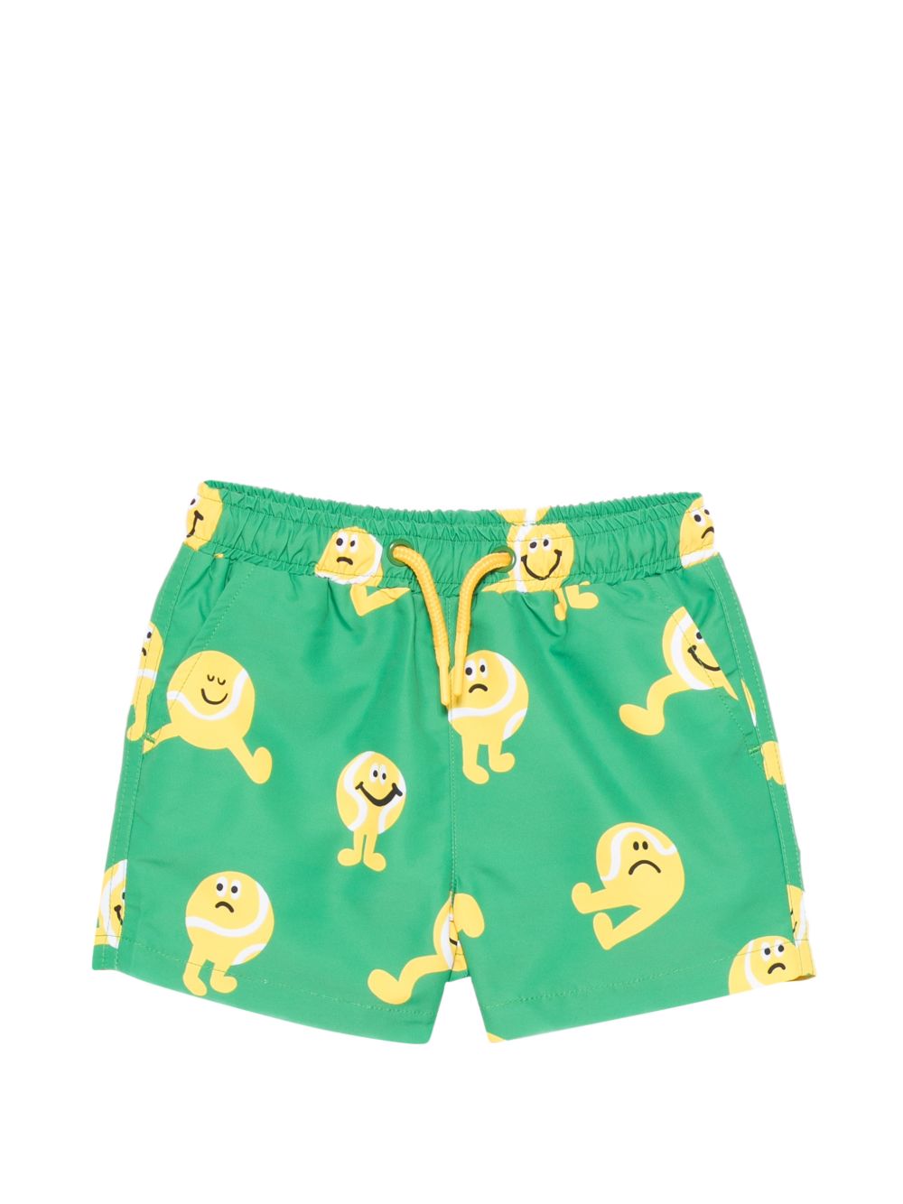 Costume per neonato Stella McCartney Kids verde con stampa palline da tennis TYC529 Z3594 769MC STELLA McCARTNEY KIDS