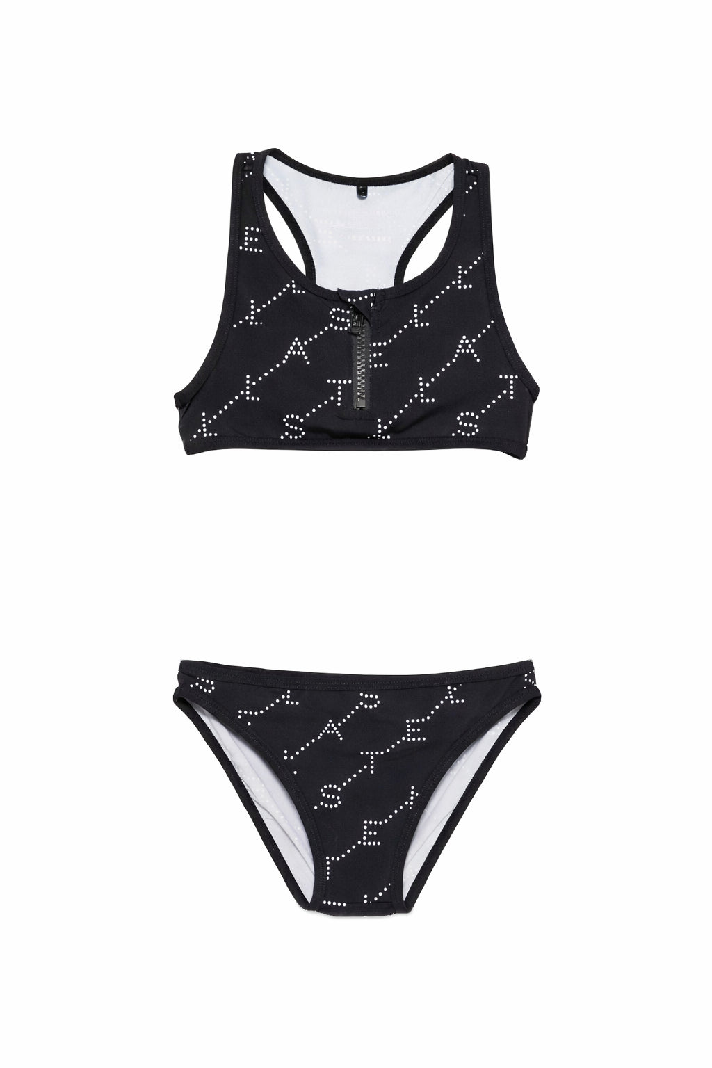 Bikini per bambina Stella McCartney Kids nero con stampa logo all-over TYCA15 Z3479 930BC STELLA McCARTNEY KIDS