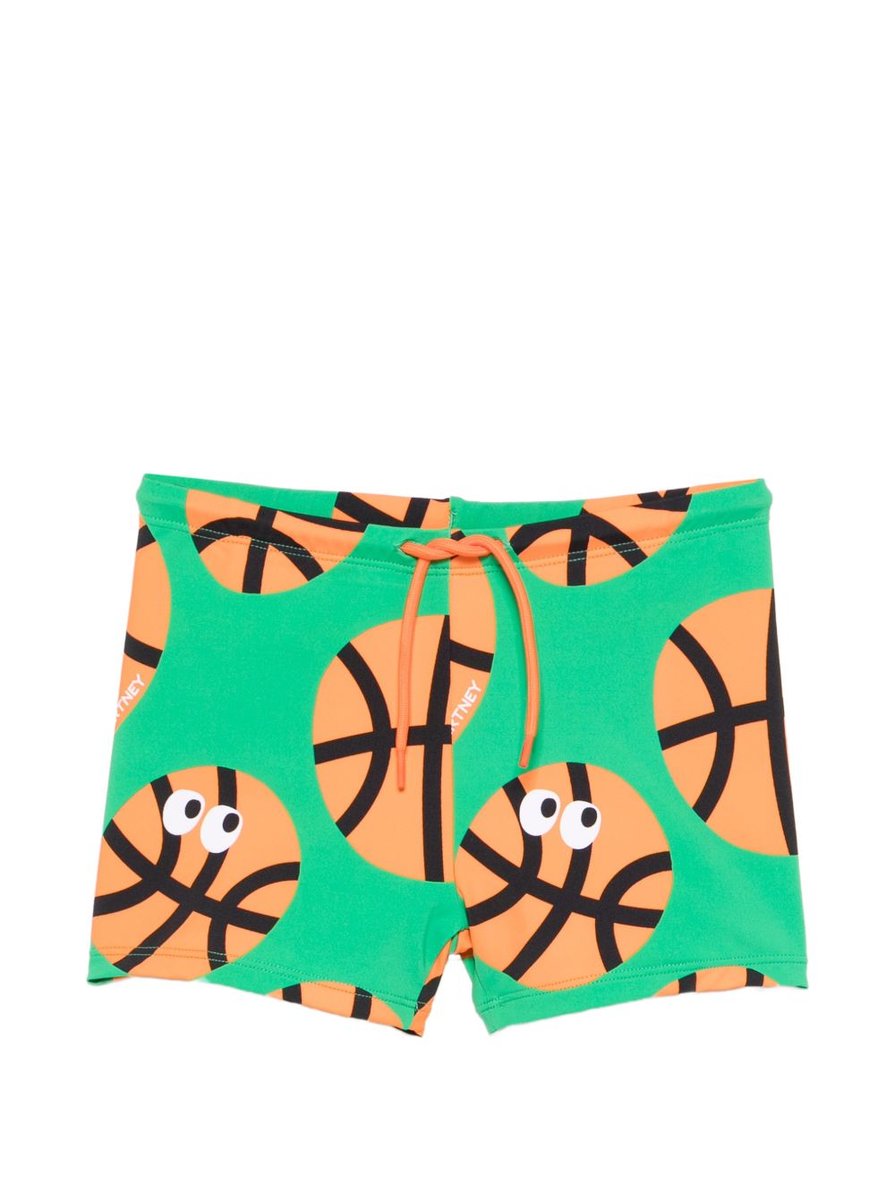 Costume per bambino Stella McCartney Kids verde con stampa palle da basket TYCP79 Z3519 769MC STELLA McCARTNEY KIDS