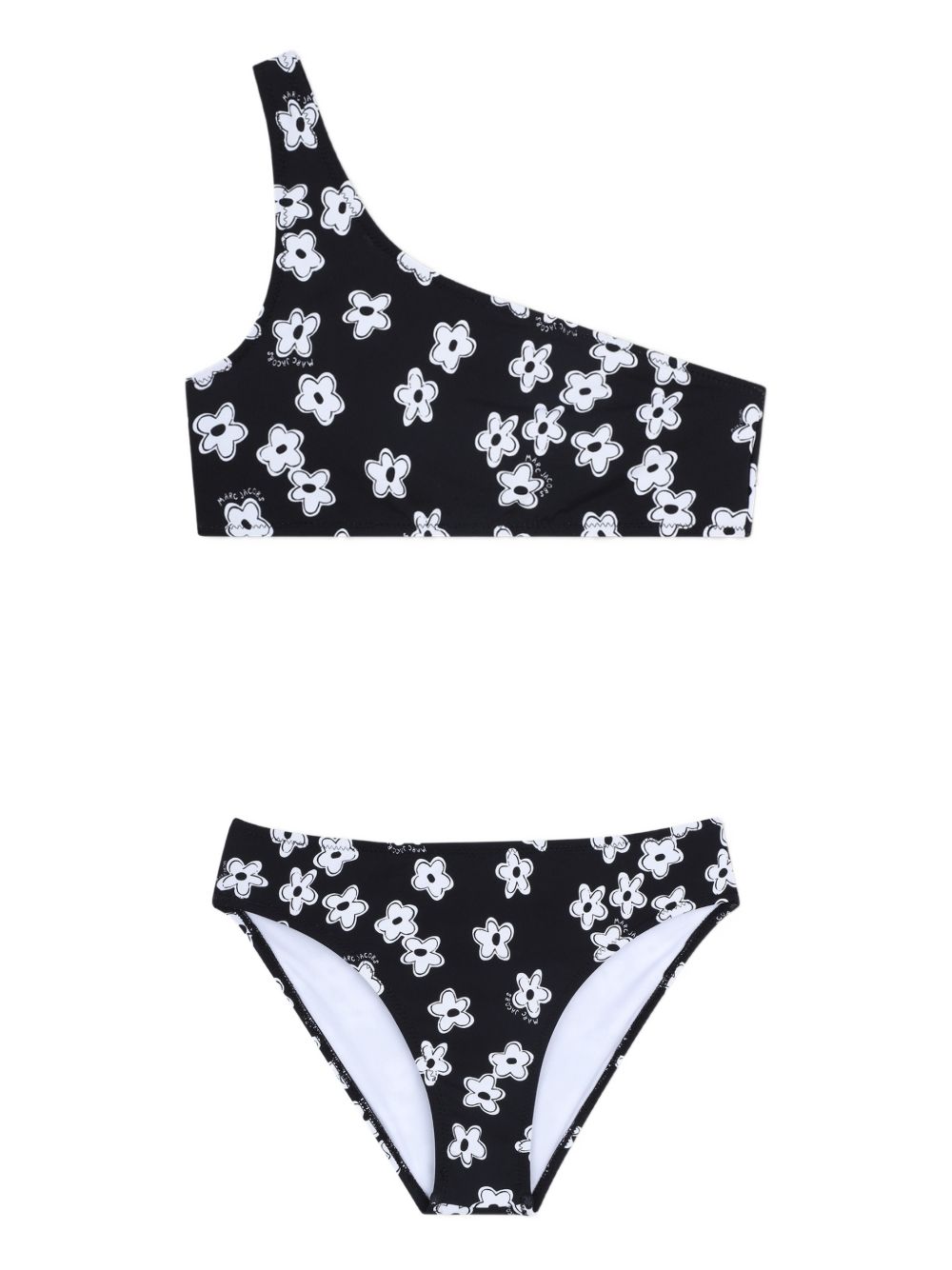 Set due pezzi bikini per bambina The Marc Jacobs Kids nero con stampa fiori W60758 09B THE MARC JACOBS KIDS
