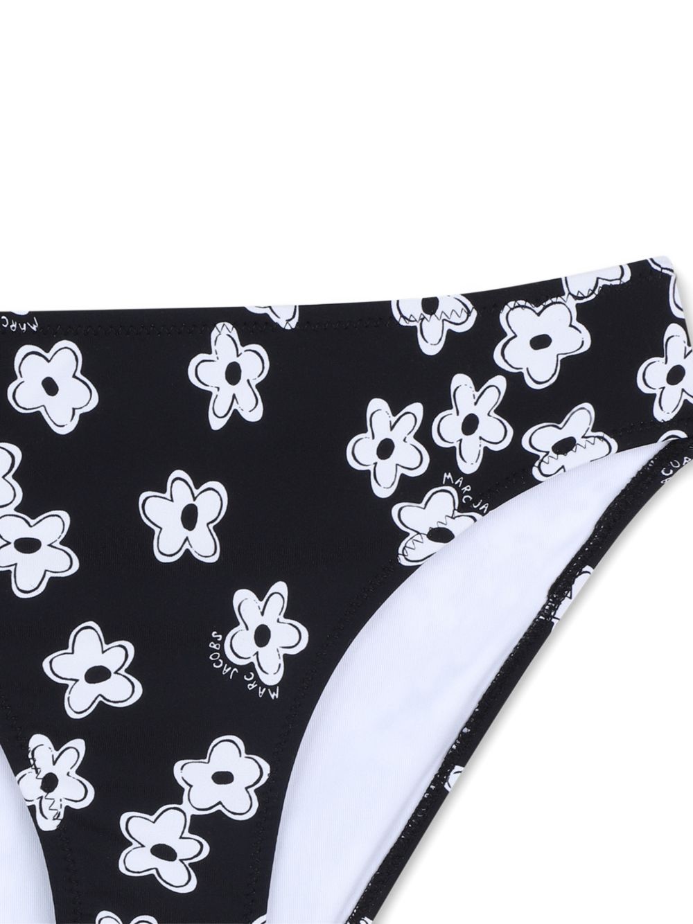Set due pezzi bikini per bambina The Marc Jacobs Kids nero con stampa fiori W60758 09B THE MARC JACOBS KIDS