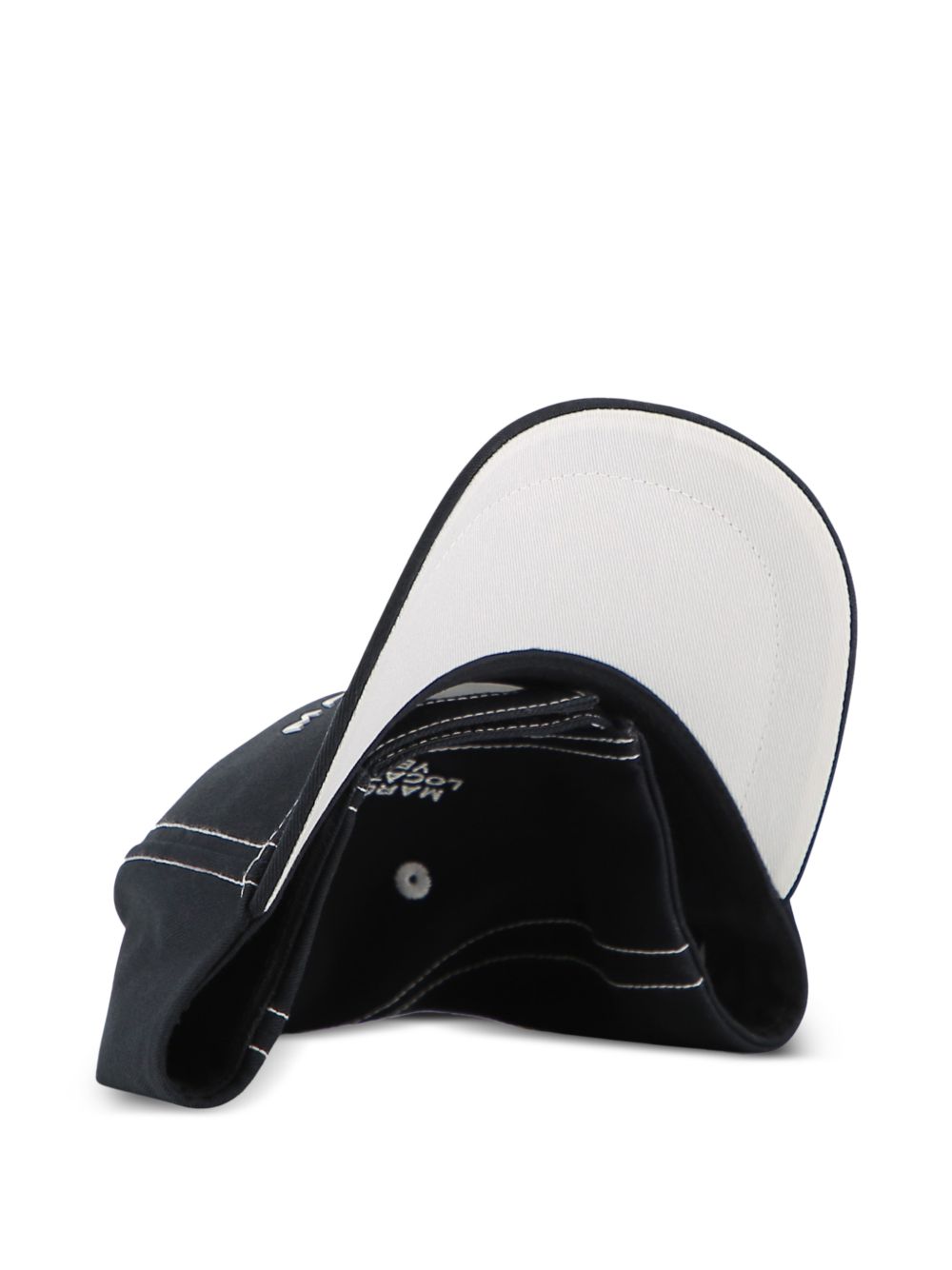 Cappello da baseball per bambino The Marc Jacobs Kids nero con logo ricamato sul davanti W60844 09B THE MARC JACOBS KIDS