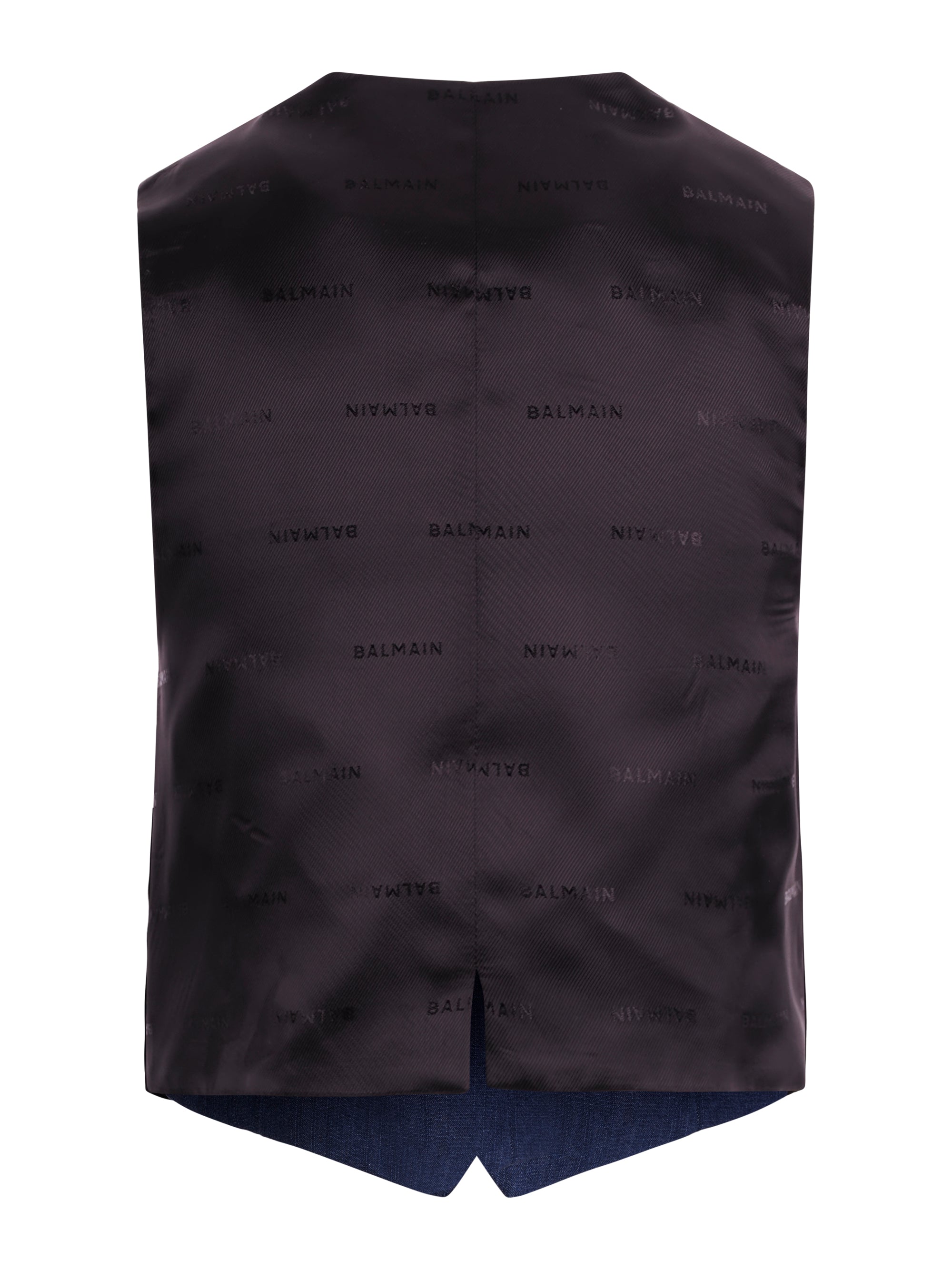 Gilet per bambino Balmain Kids blu con bottoni dorati BY2P82 P0588 625 BALMAIN KIDS