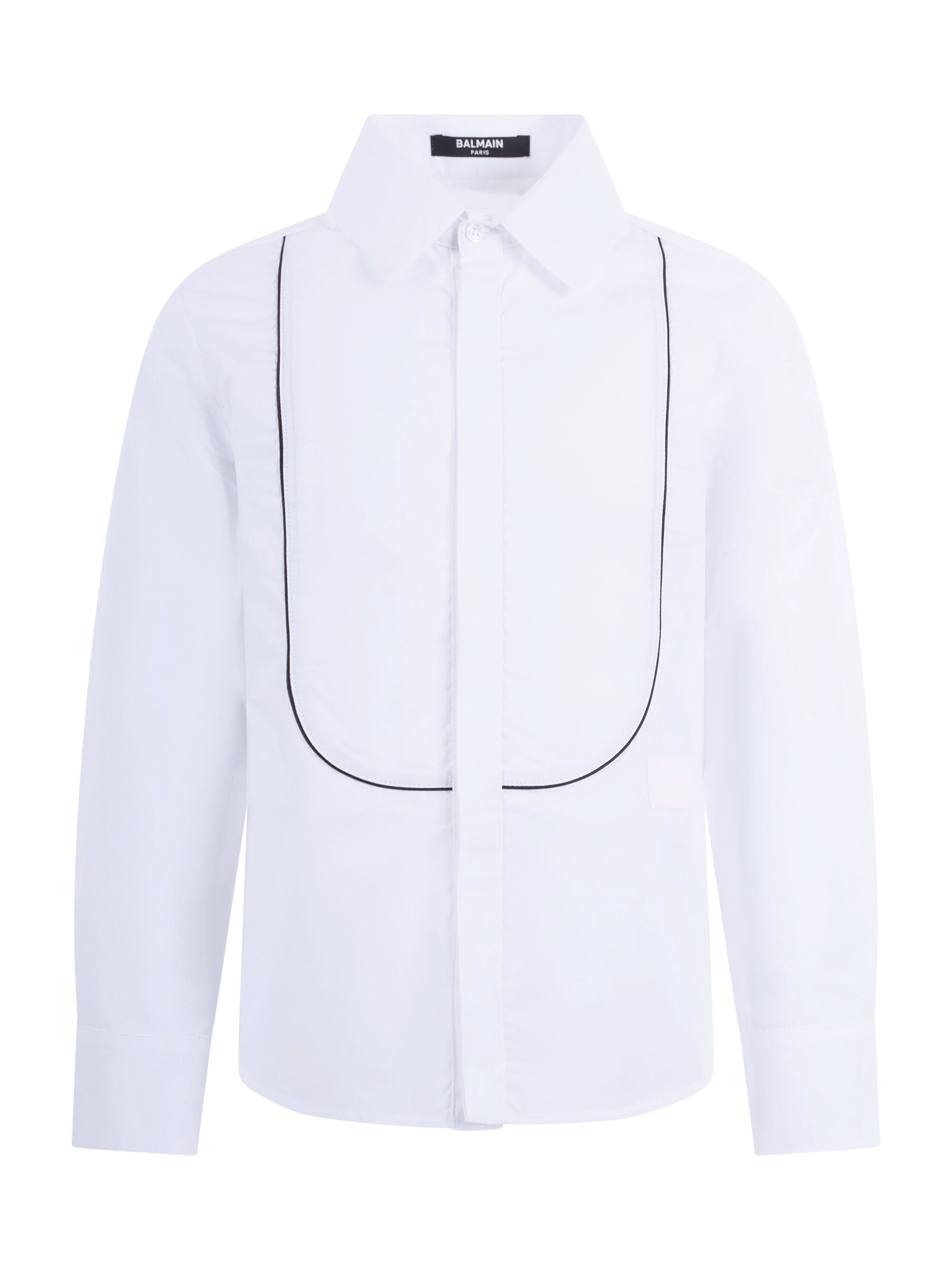 Camicia per bambino Balmain Kids bianca con colletto classico BY5P20 P0562 100BC BALMAIN KIDS