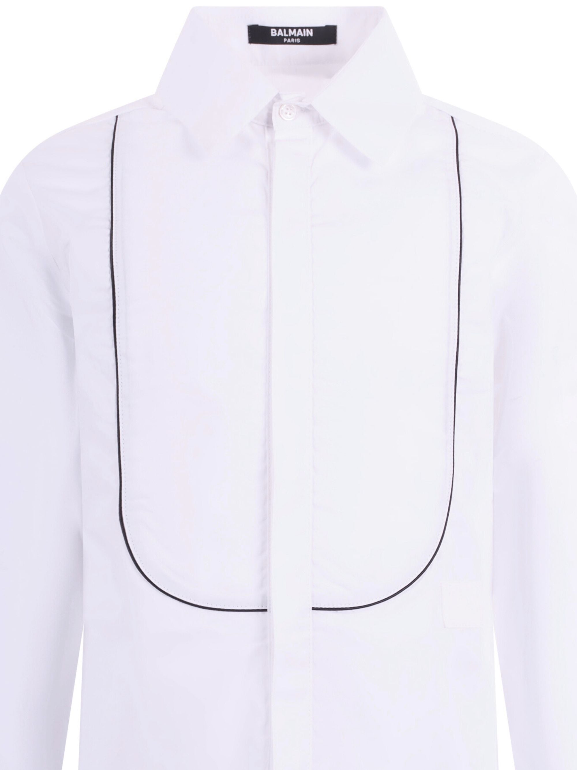 Camicia per bambino Balmain Kids bianca con colletto classico BY5P20 P0562 100BC BALMAIN KIDS
