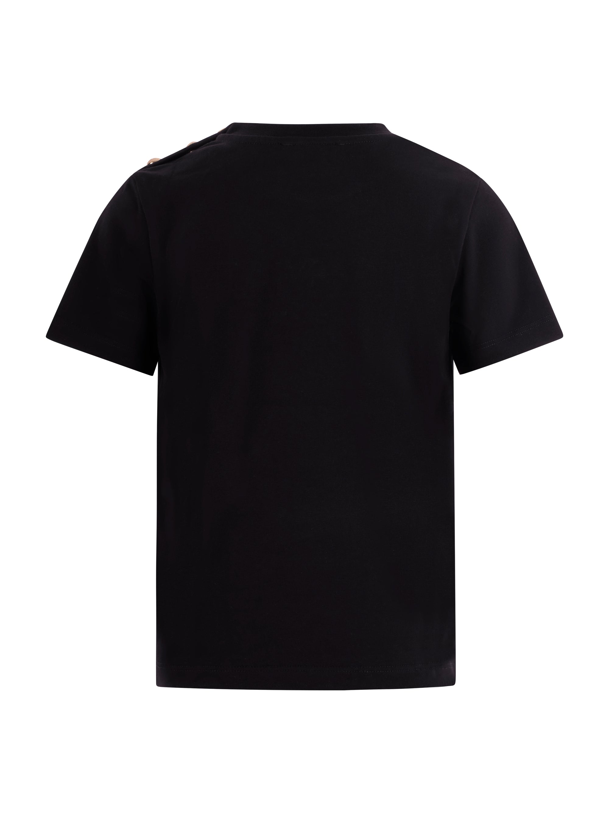 T-shirt per bambino Balmain Kids nera con logo sul davanti BY8Q81 Z3672 930OR BALMAIN KIDS