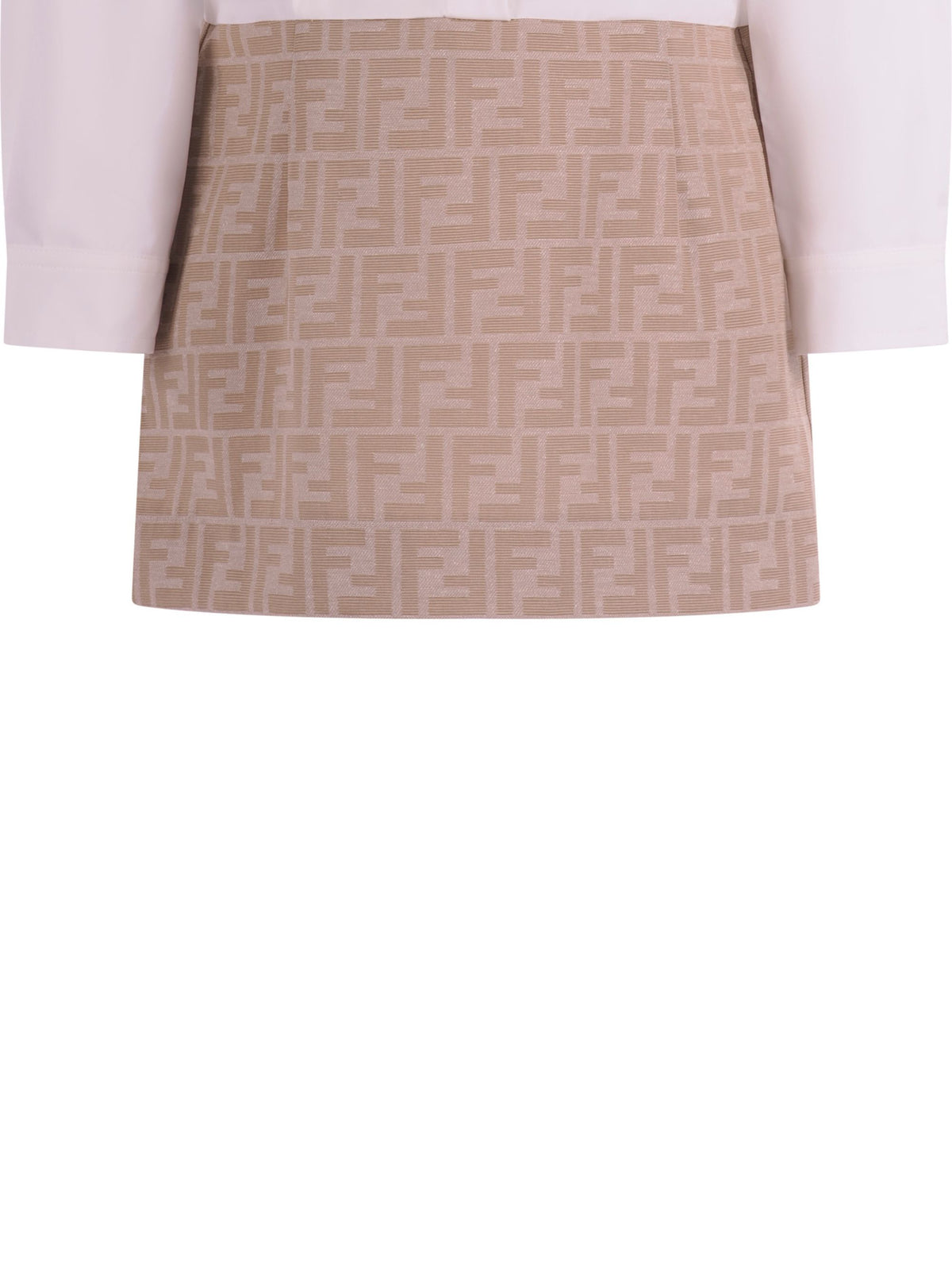 Abito per bambina Fendi Kids multicolore con gonna in tessuto jacquard JFB829 AQTK F1P2N FENDI KIDS