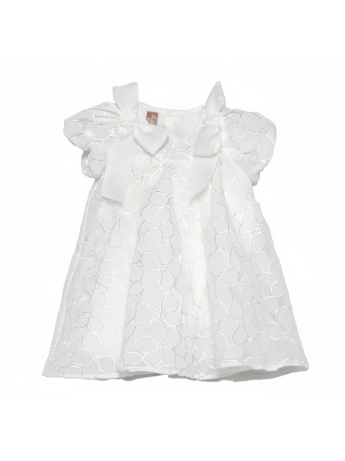 Abito per neonata La Stupenderia bianco con dettaglio fiocco 2CCAB68 X06 LA STUPENDERIA KIDS