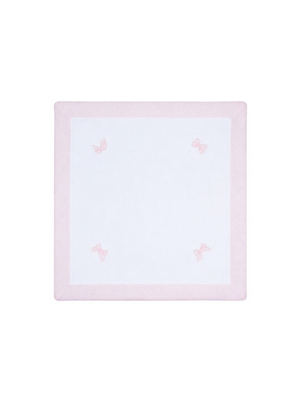 Copertina per neonata La Stupenderia bianca con dettaglio fiocco rosa 2TBCO52 N01D33 LA STUPENDERIA KIDS