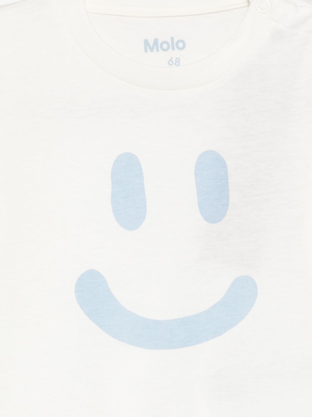 T-shirt per neonato Molo bianca con stampa faccina 6S26A210 5632 MOLO KIDS