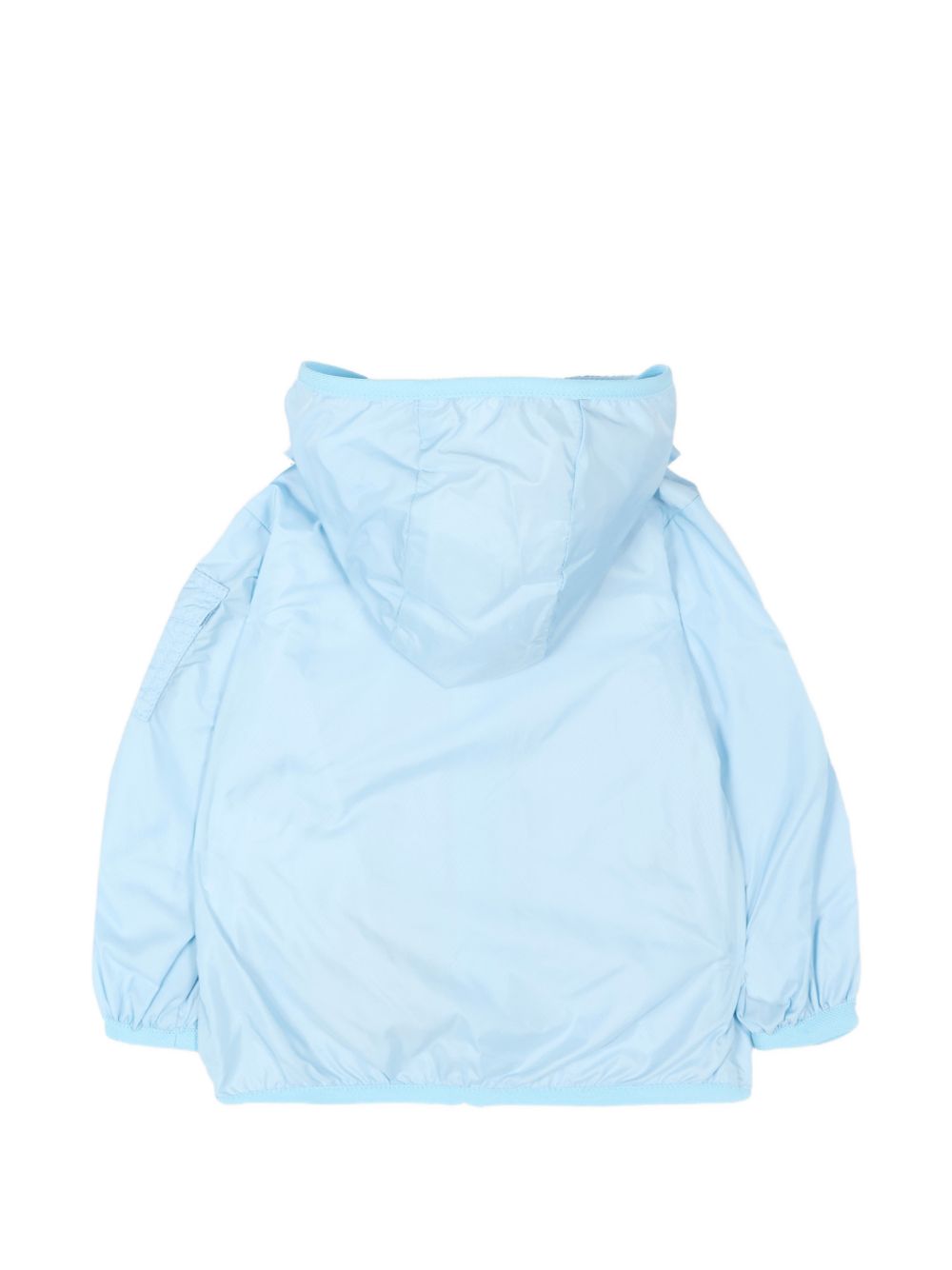 Giubbino per neonato Moncler Enfant azzurro con cappuccio L19511A0001653A5E 711 MONCLER KIDS