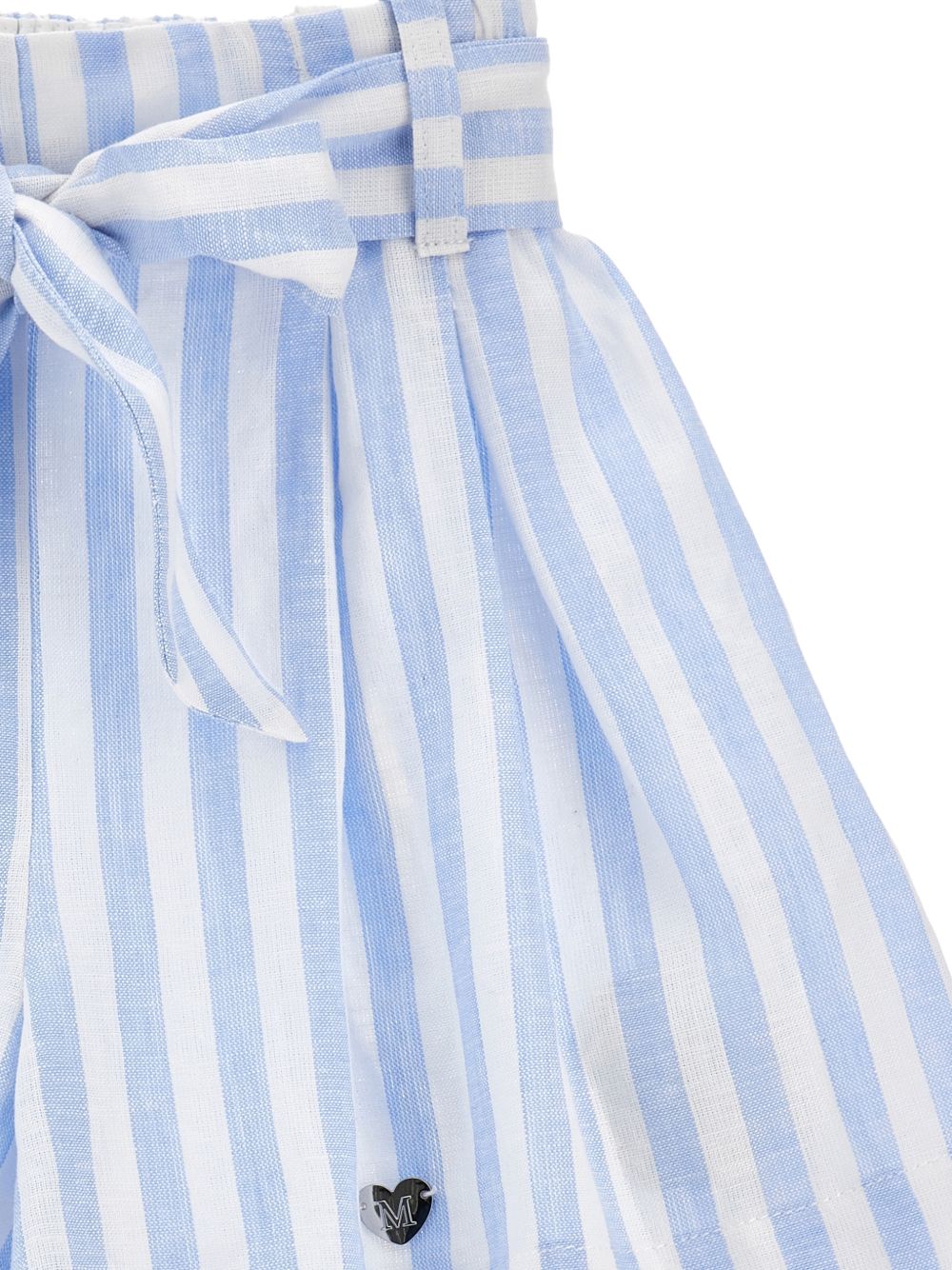 Short per bambina Monnalisa azzurro con motivo a righe 11G415 7320 9958 MONNALISA KIDS